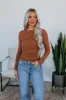 Sloane Basic Top - Caramel sold by Wild Oak Boutique