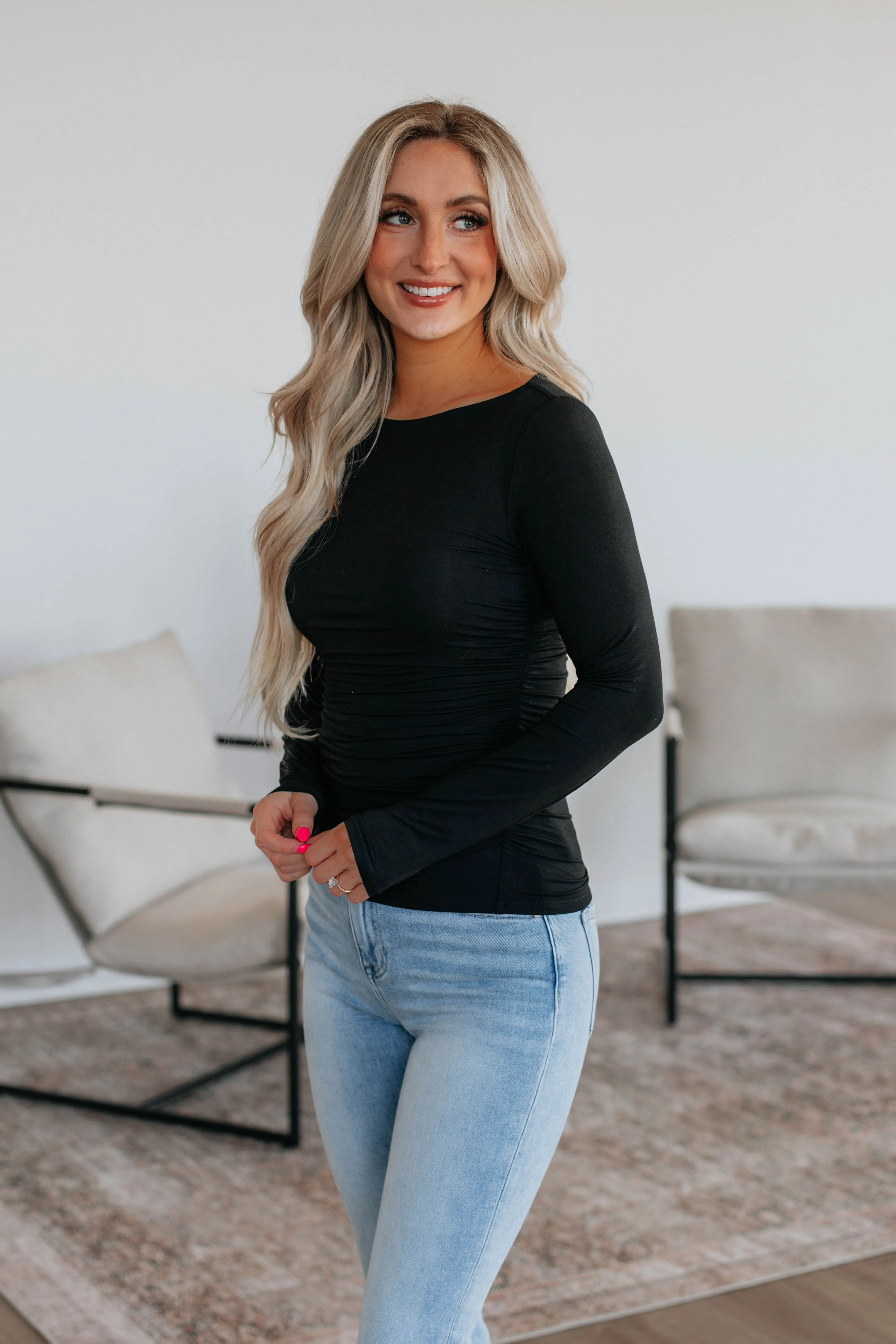 Sloane Basic Top - Black sold by Wild Oak Boutique product image thumbnail 3