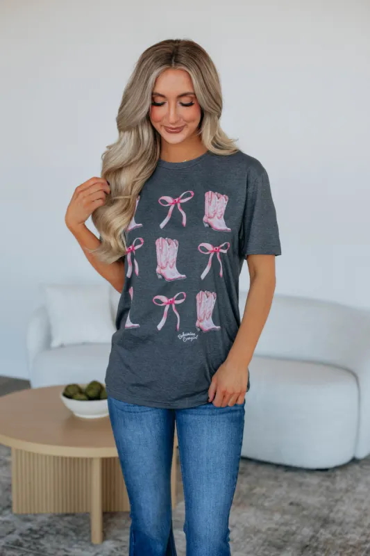 Boots & Bows Graphic Tee sold by Wild Oak Boutique