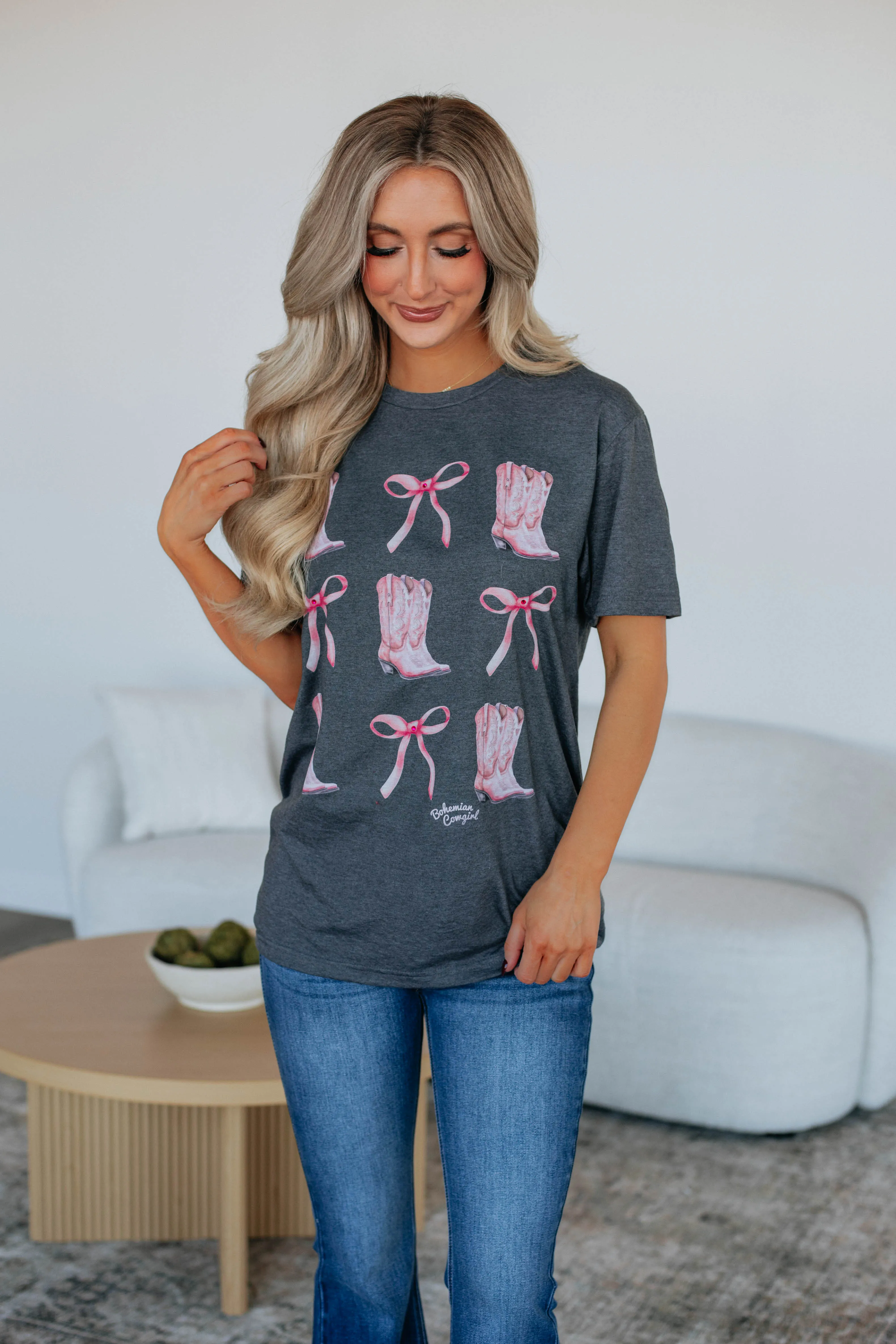 Boots & Bows Graphic Tee sold by Wild Oak Boutique