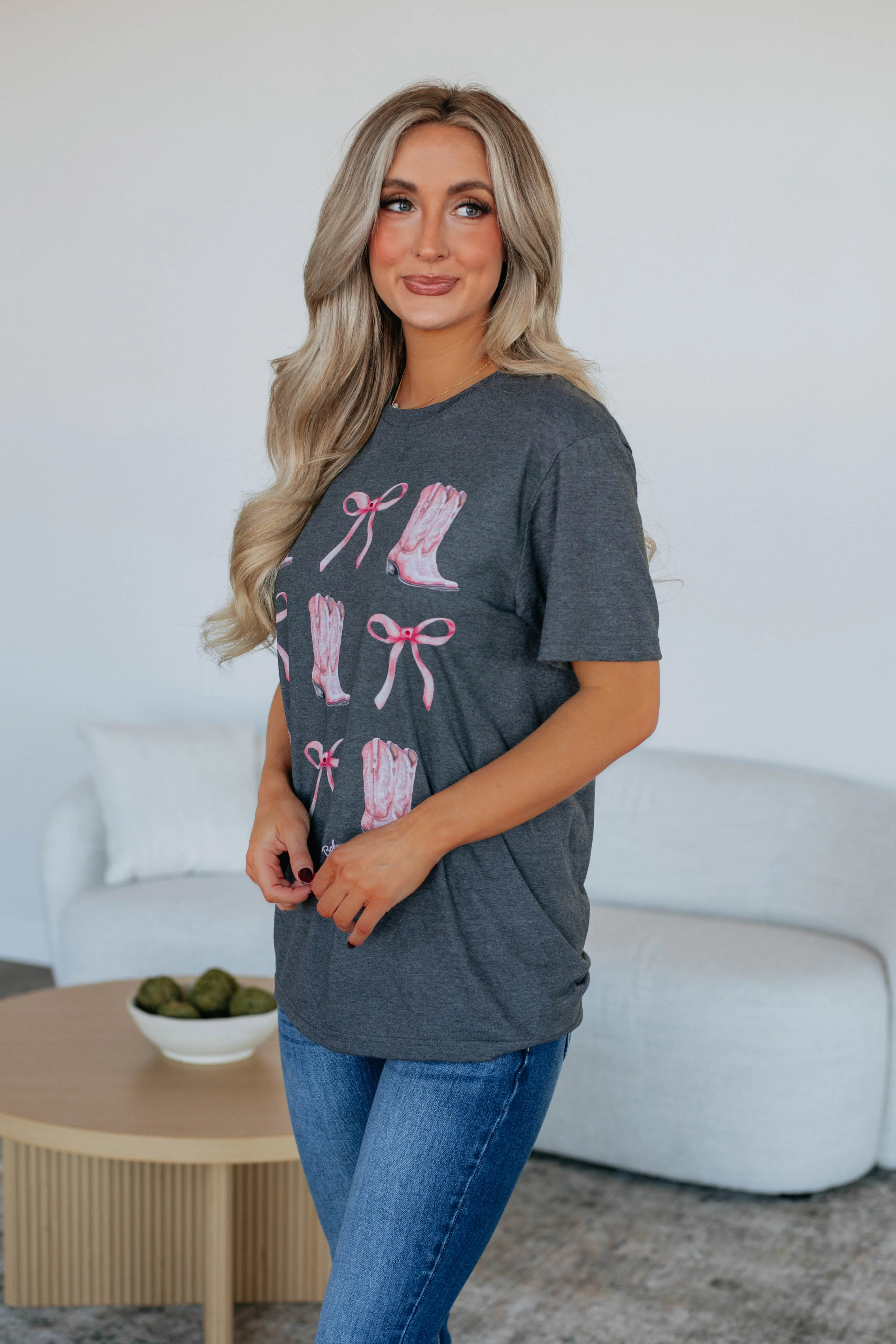 Boots & Bows Graphic Tee sold by Wild Oak Boutique product image thumbnail 5