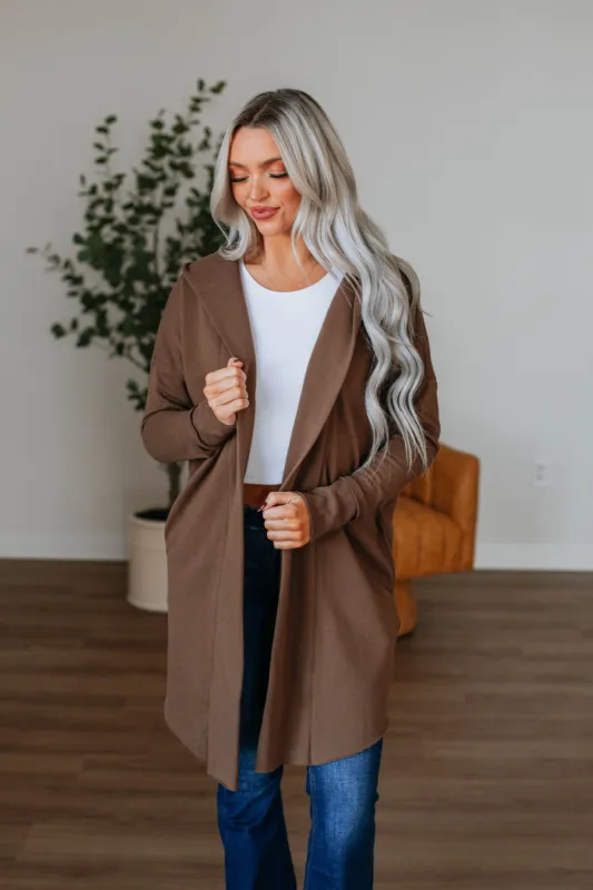 Rebekah Cardigan - Mocha made by Wild Oak Boutique