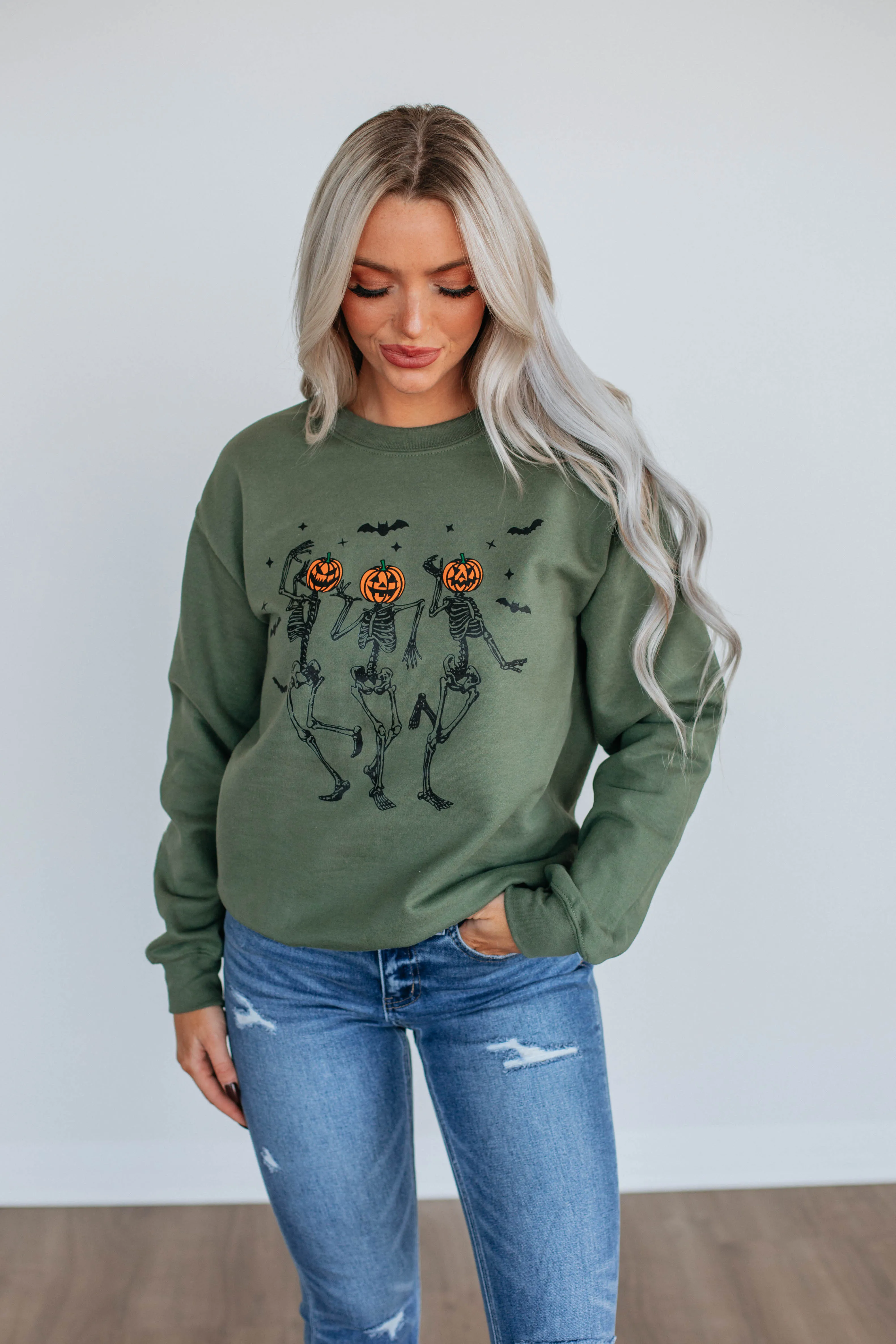 Dancing In The Moonlight Graphic Crewneck - Forest sold by Wild Oak Boutique product image thumbnail 3