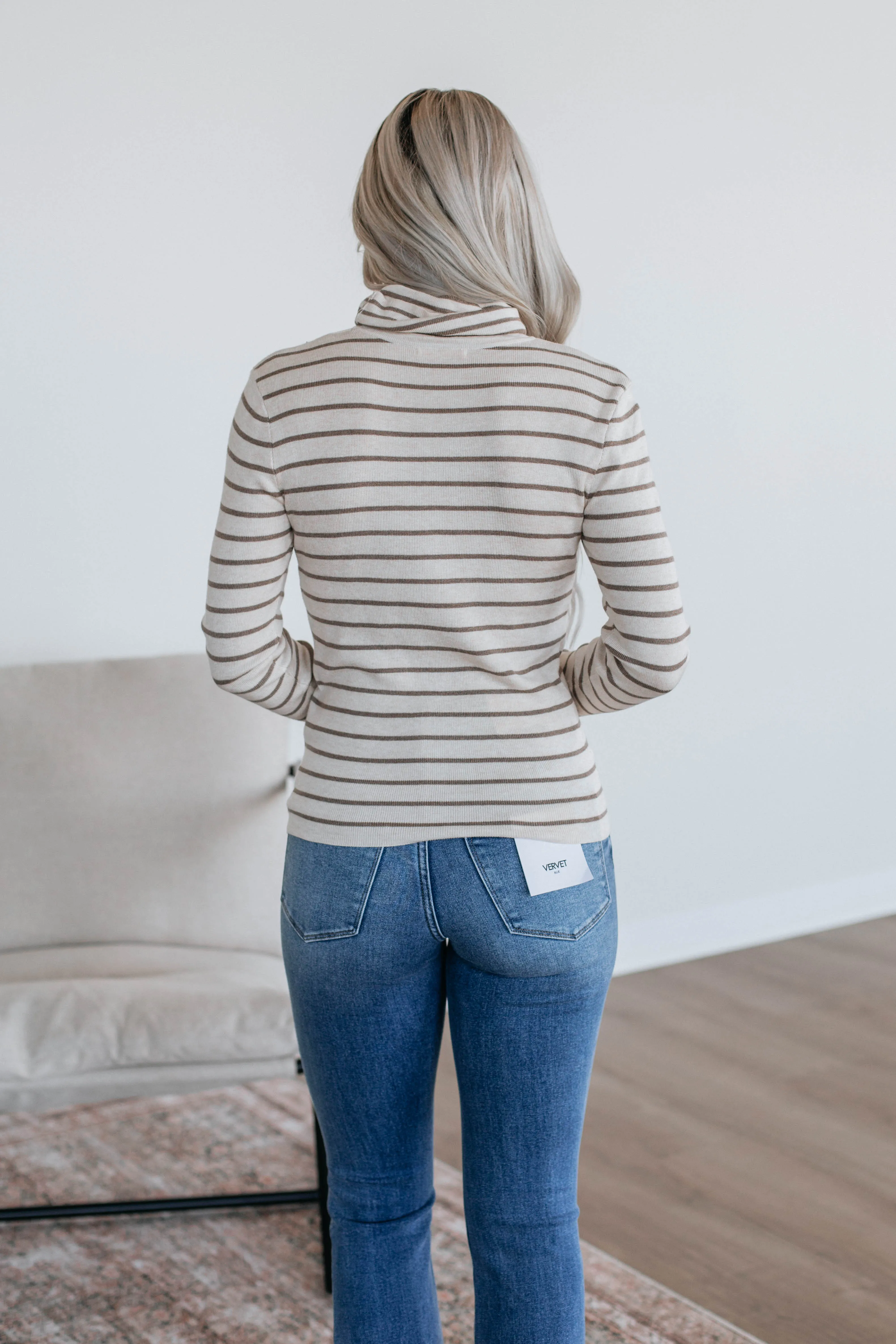 Berkeley Striped Sweater - Oatmeal sold by Wild Oak Boutique product image thumbnail 5