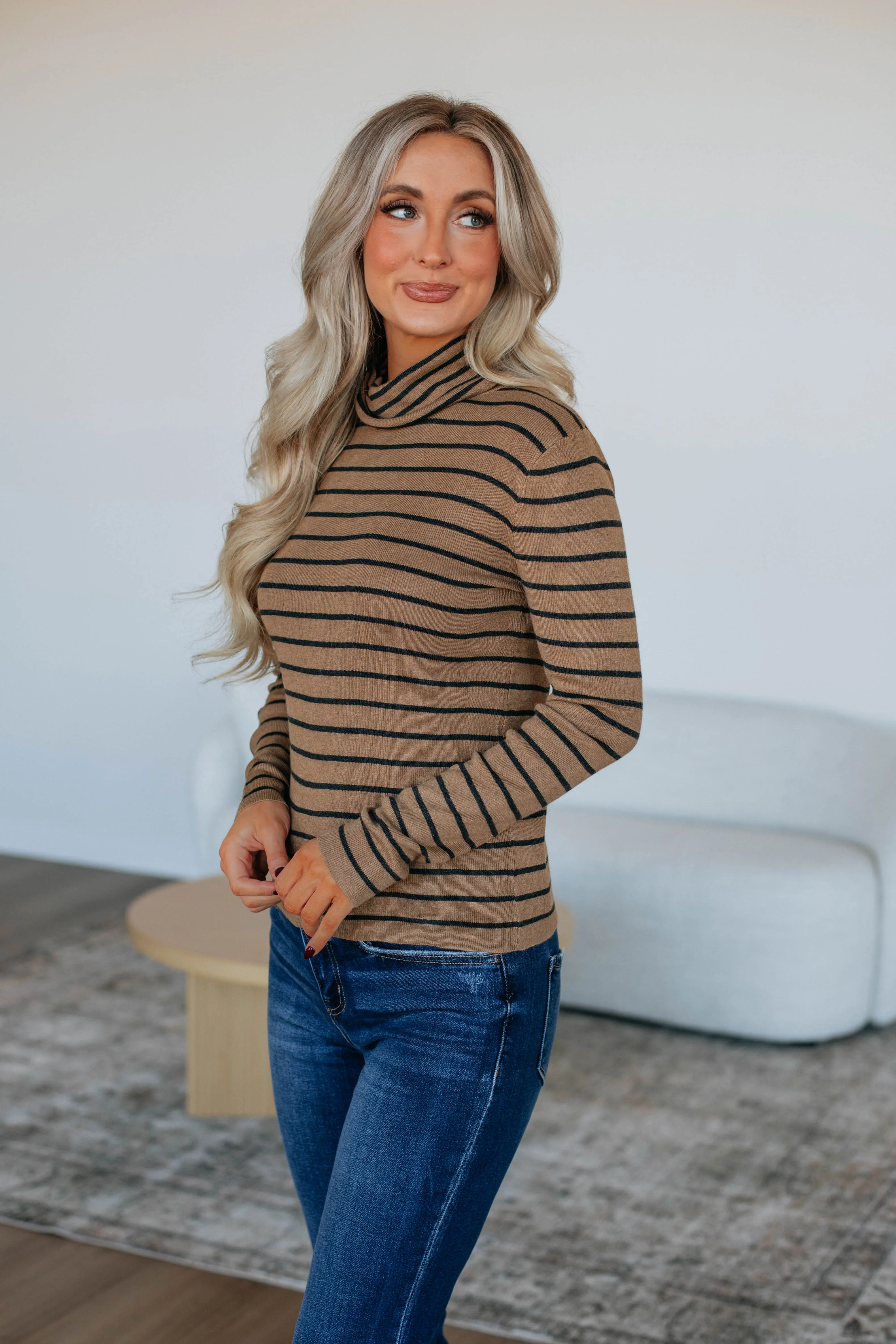 Berkeley Striped Sweater - Barley sold by Wild Oak Boutique product image thumbnail 2