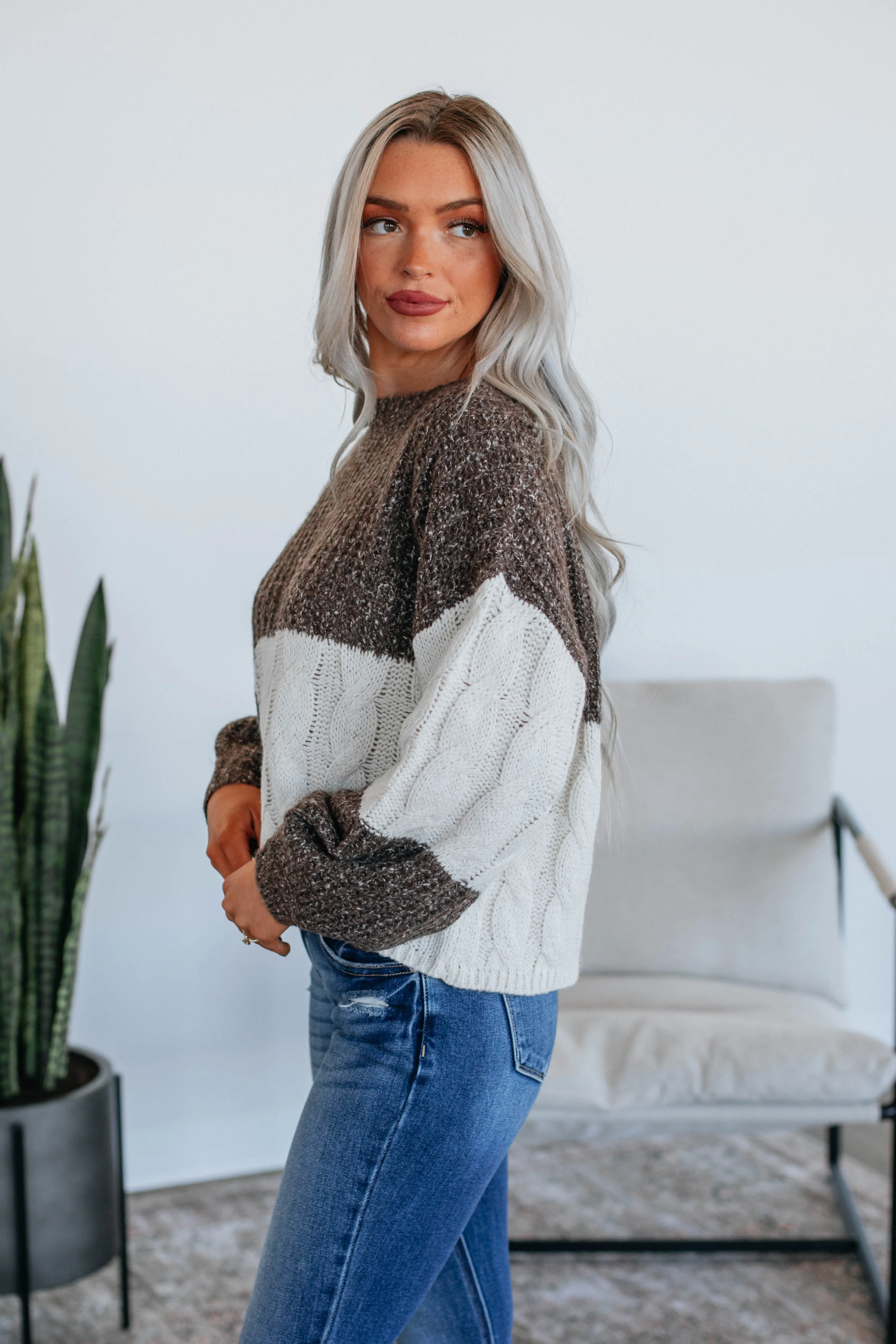 Jhenesis Colorblock Sweater sold by Wild Oak Boutique product image thumbnail 5