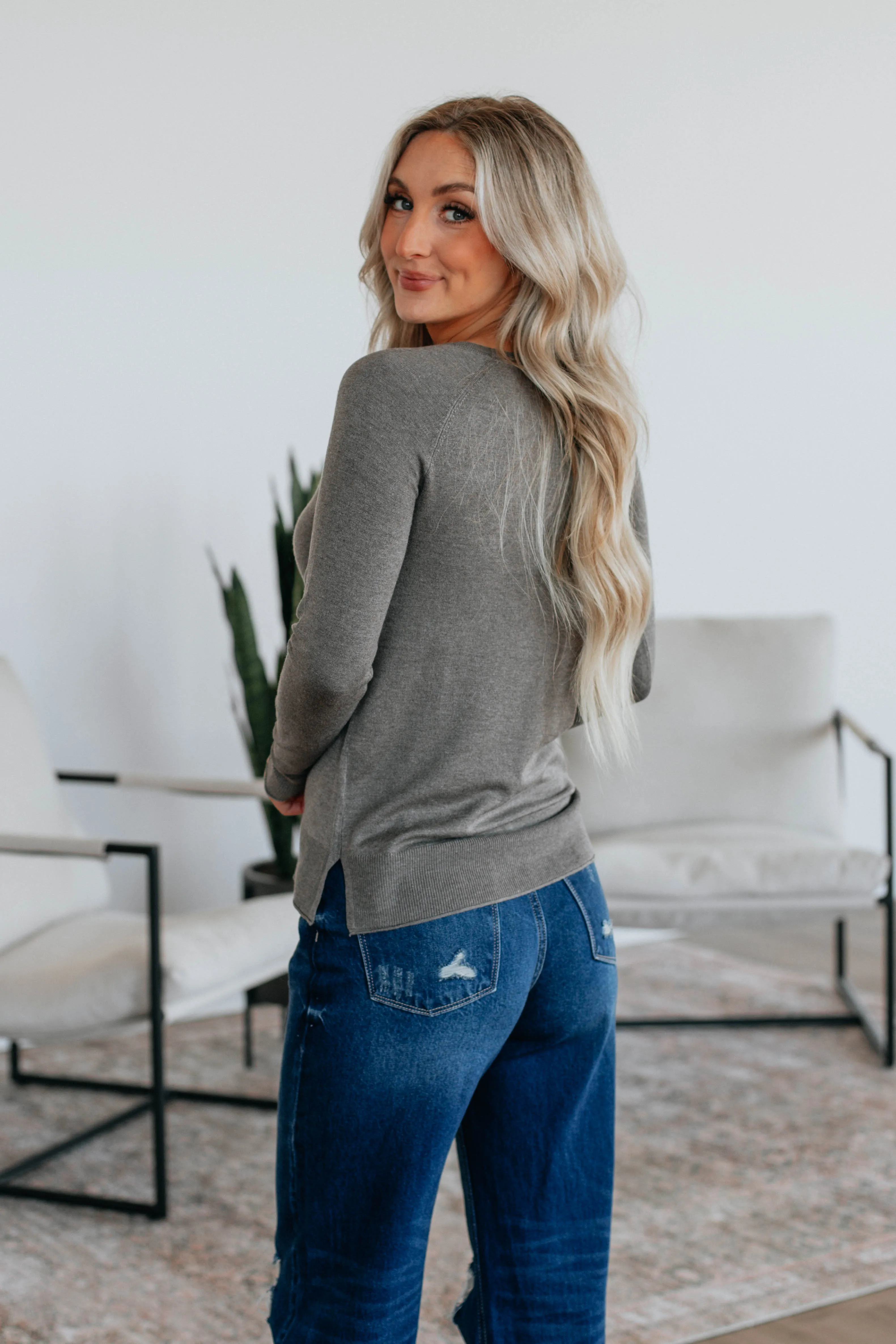 Anneke Long Sleeve Top - Smoke sold by Wild Oak Boutique product image thumbnail 3