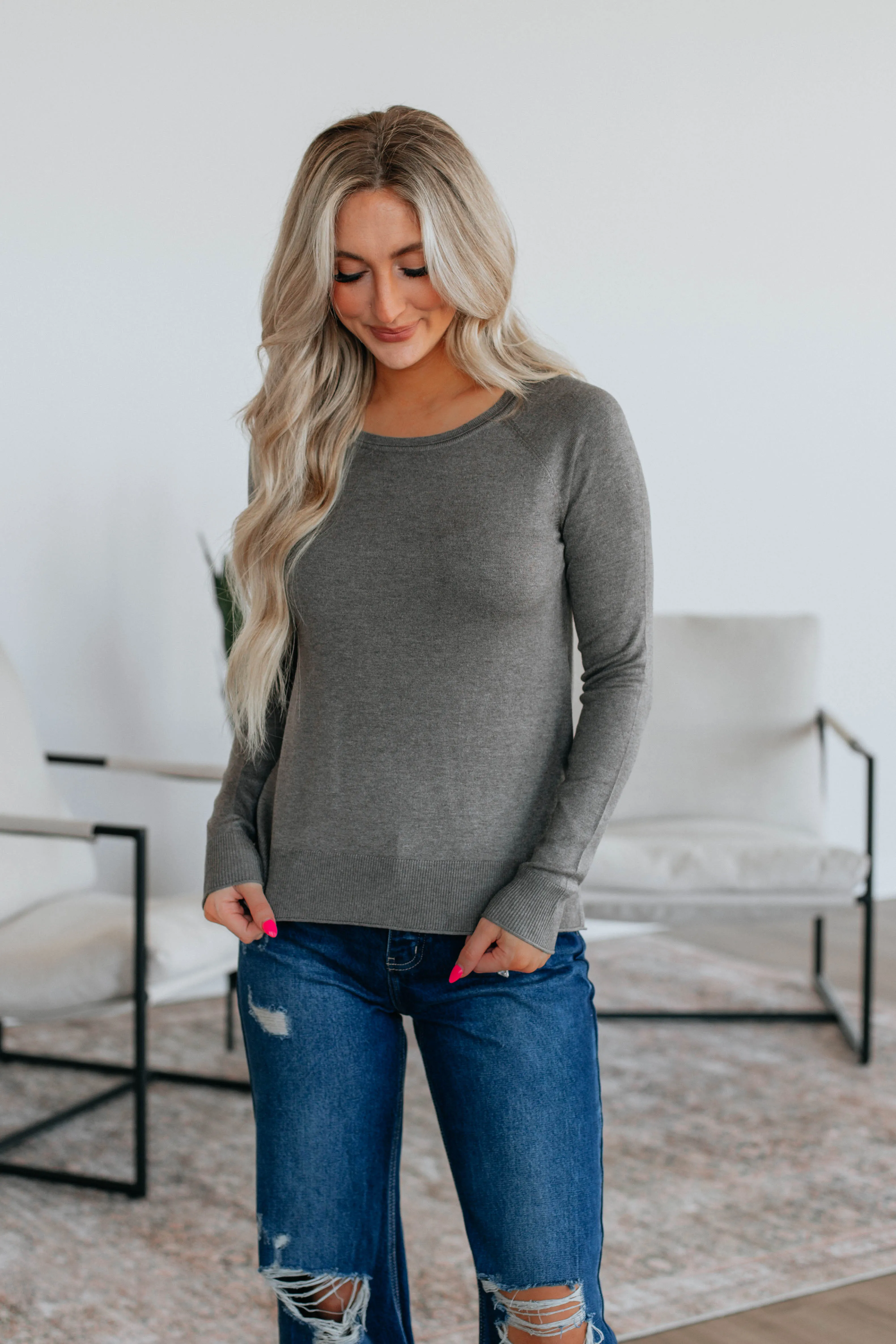 Anneke Long Sleeve Top - Smoke sold by Wild Oak Boutique product image thumbnail 5