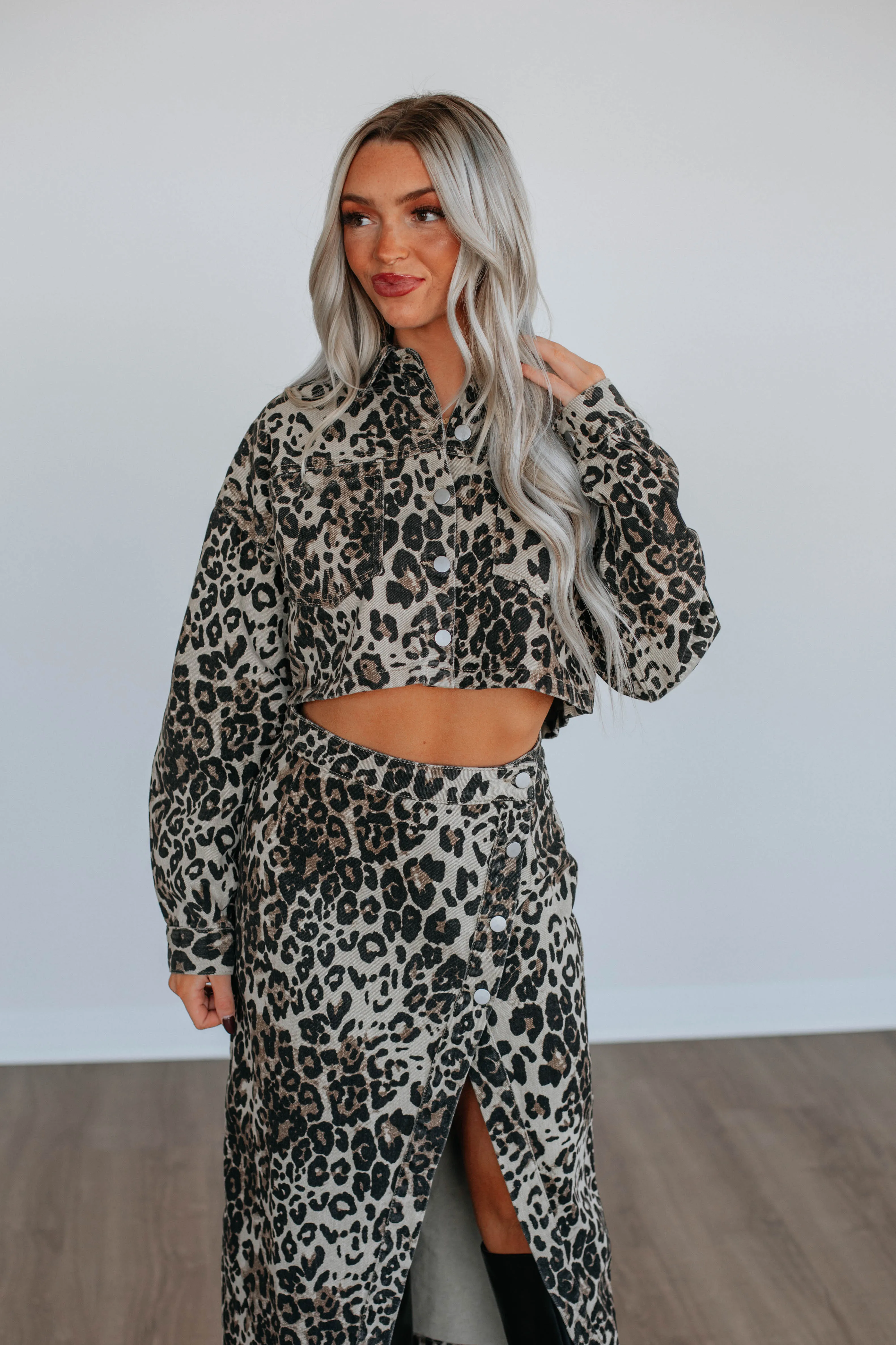 Crosby Denim Set - Leopard sold by Wild Oak Boutique product image thumbnail 5