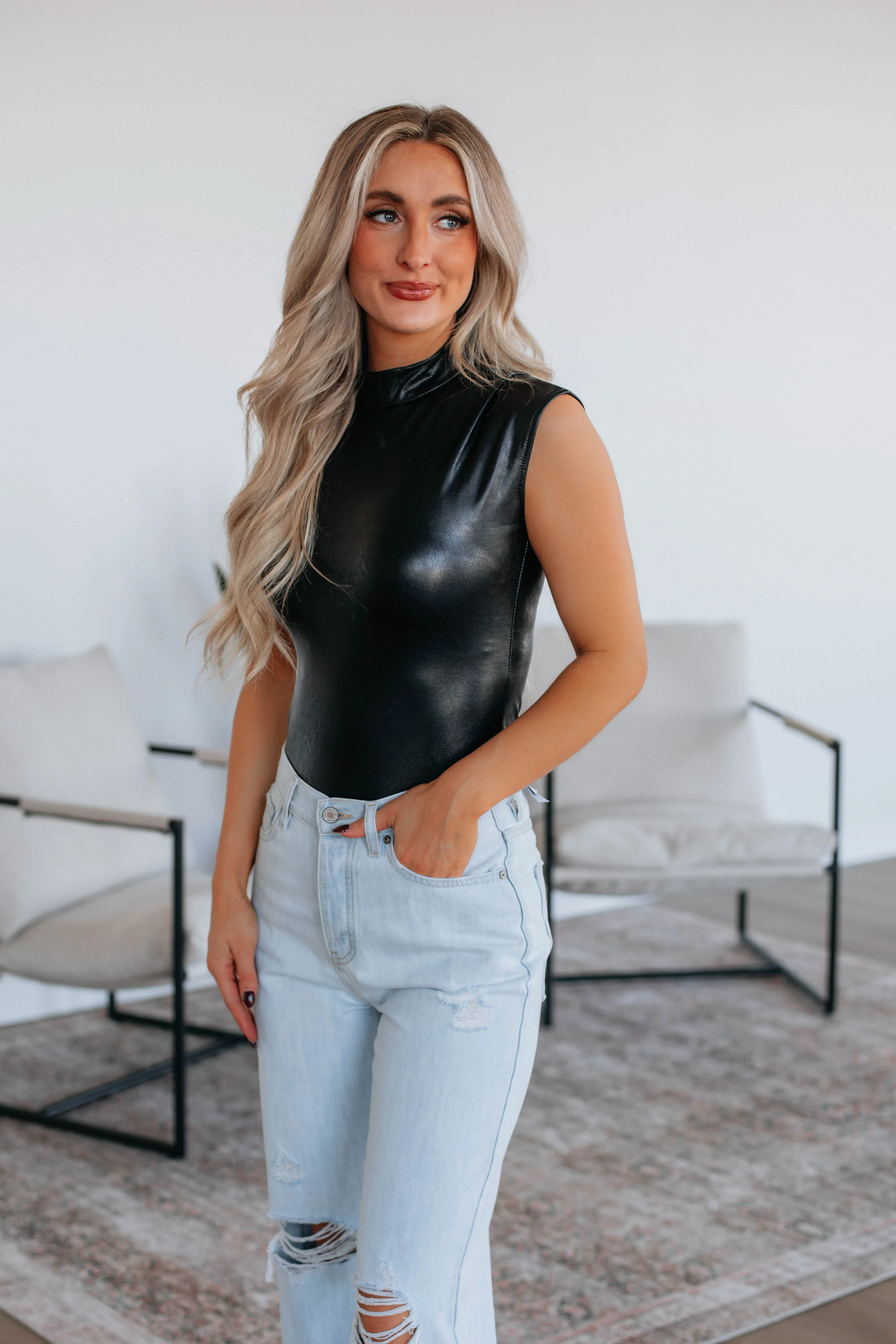 Lalita Leather Bodysuit sold by Wild Oak Boutique product image thumbnail 5
