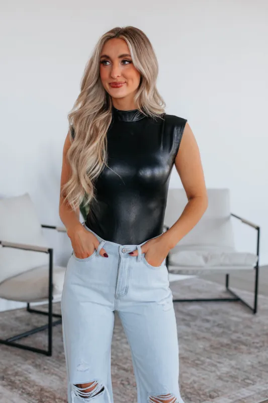 Lalita Leather Bodysuit sold by Wild Oak Boutique