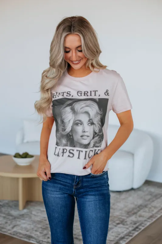 Guts, Grits, & Lipstick Graphic Tee sold by Wild Oak Boutique