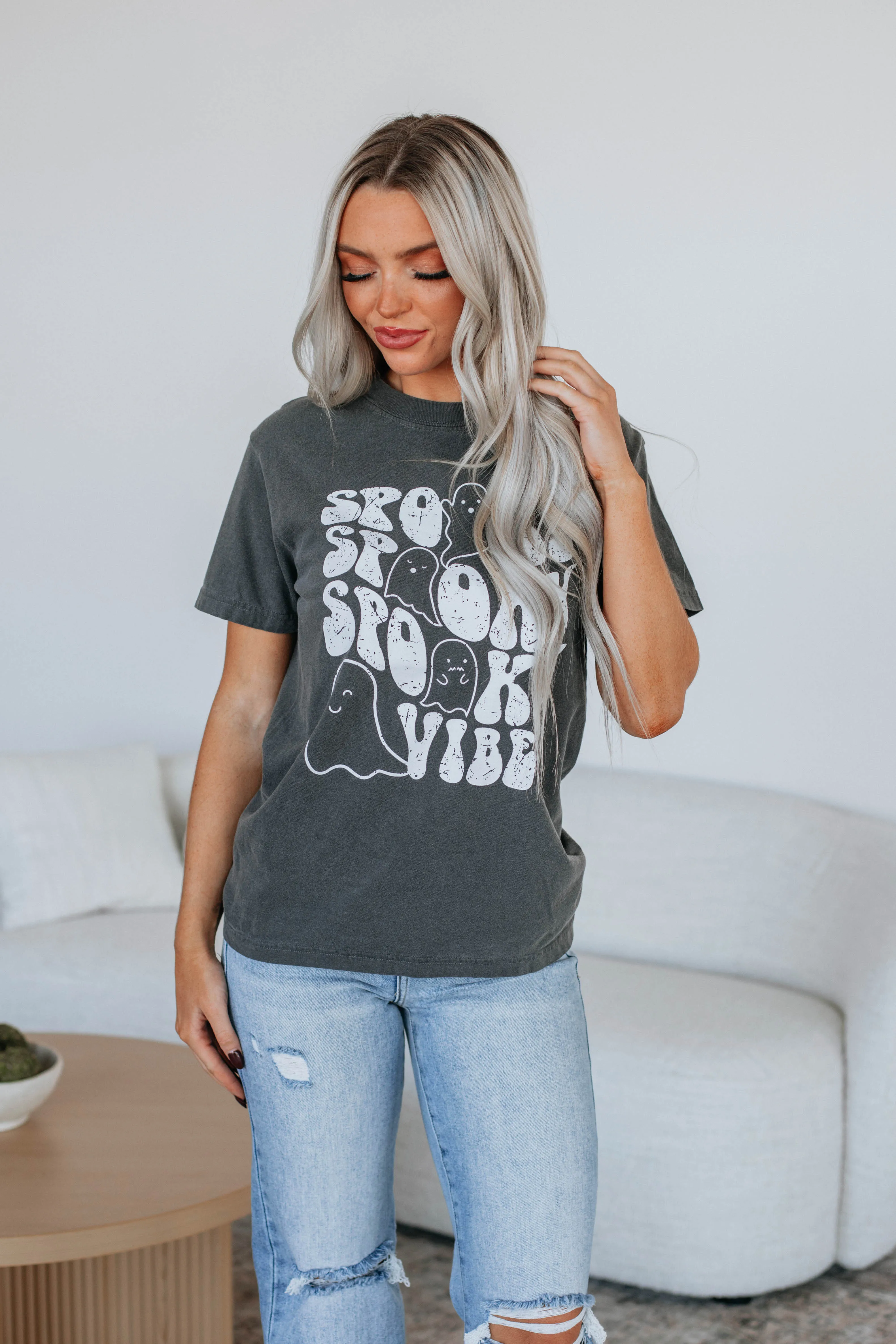 Spooky Vibes Graphic Tee sold by Wild Oak Boutique product image thumbnail 5