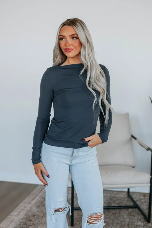 Audra Basic Top - Midnight sold by Wild Oak Boutique