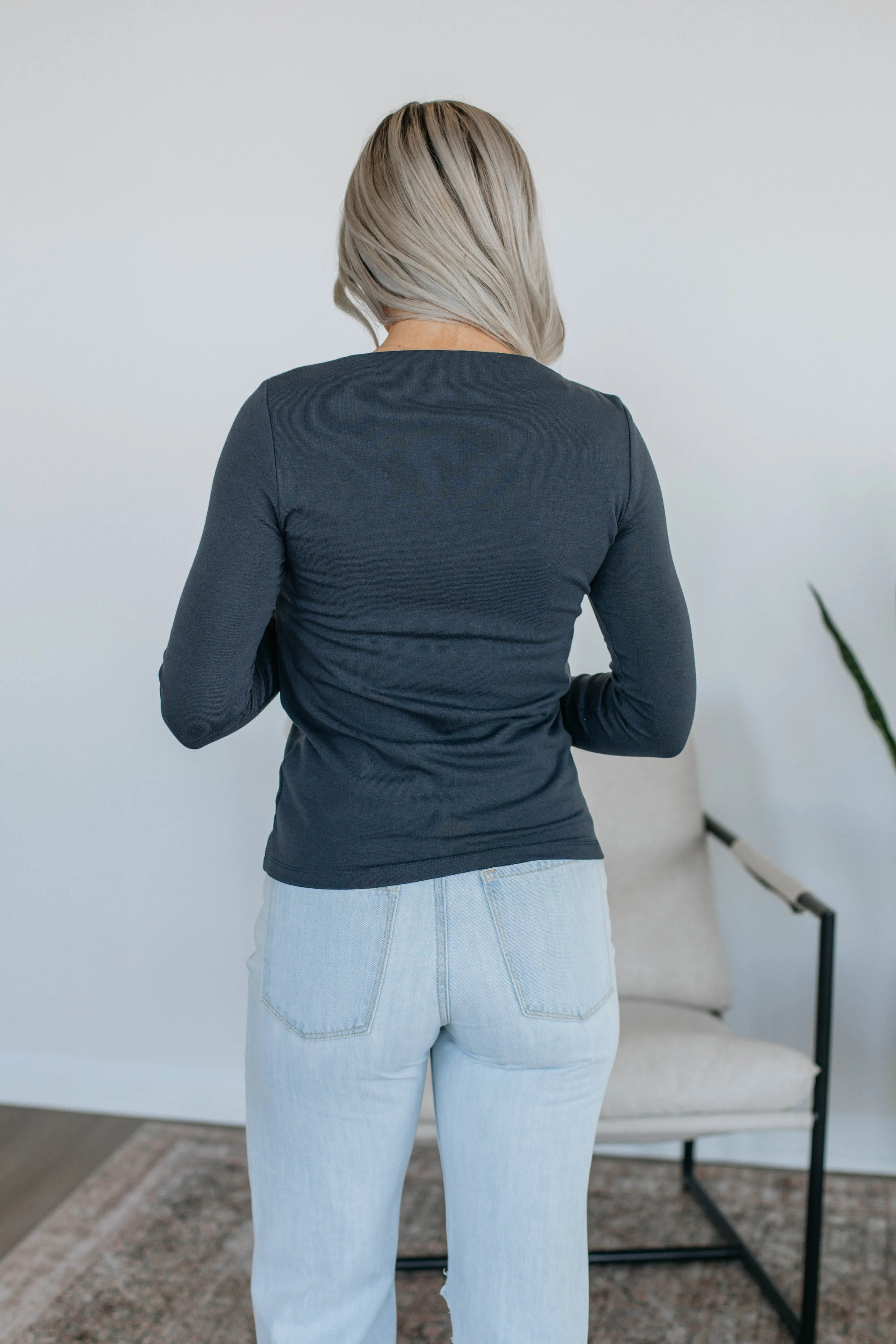 Audra Basic Top - Midnight sold by Wild Oak Boutique product image thumbnail 5