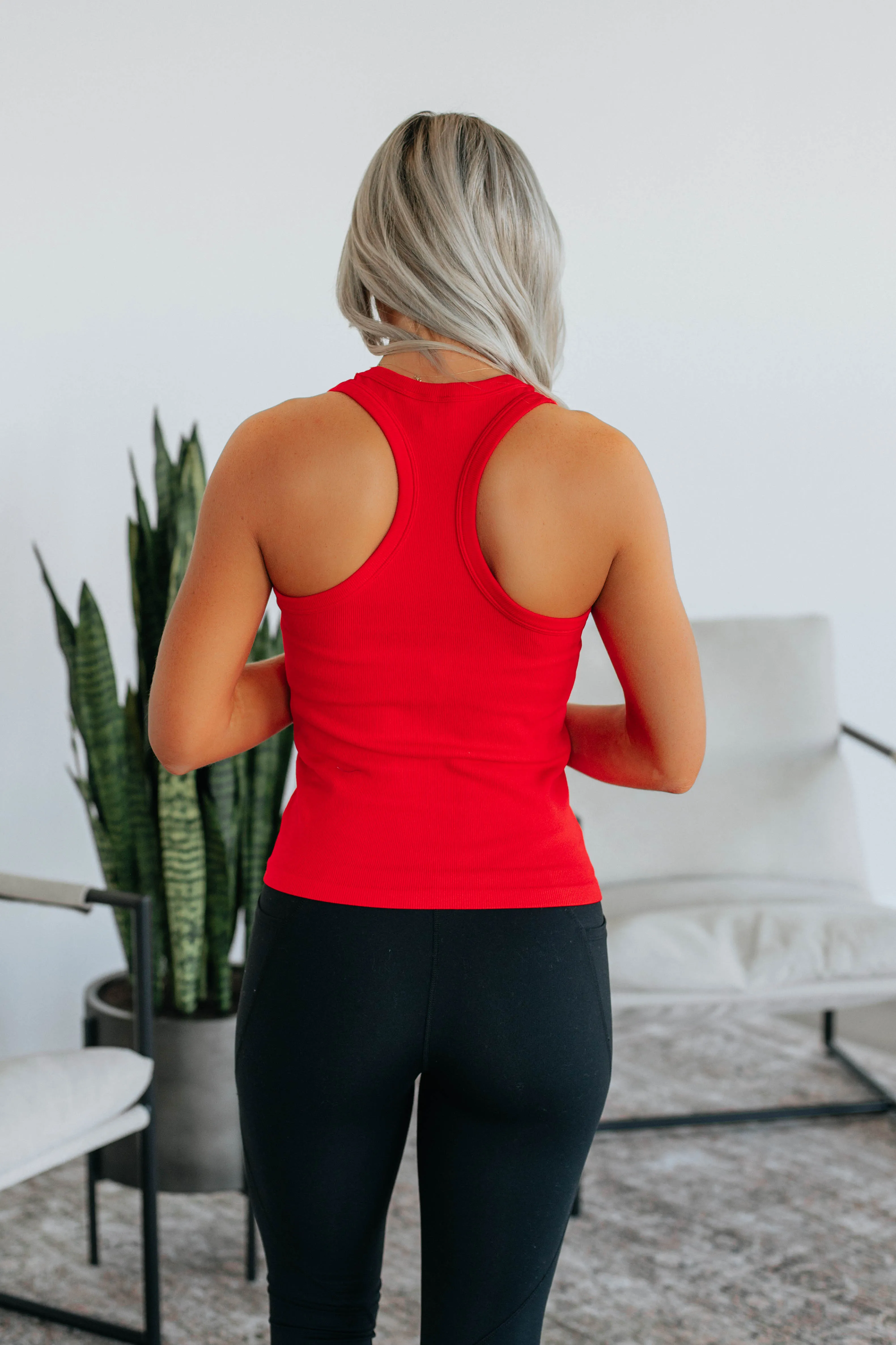 Maude Ribbed Tank - Cherry sold by Wild Oak Boutique product image thumbnail 5