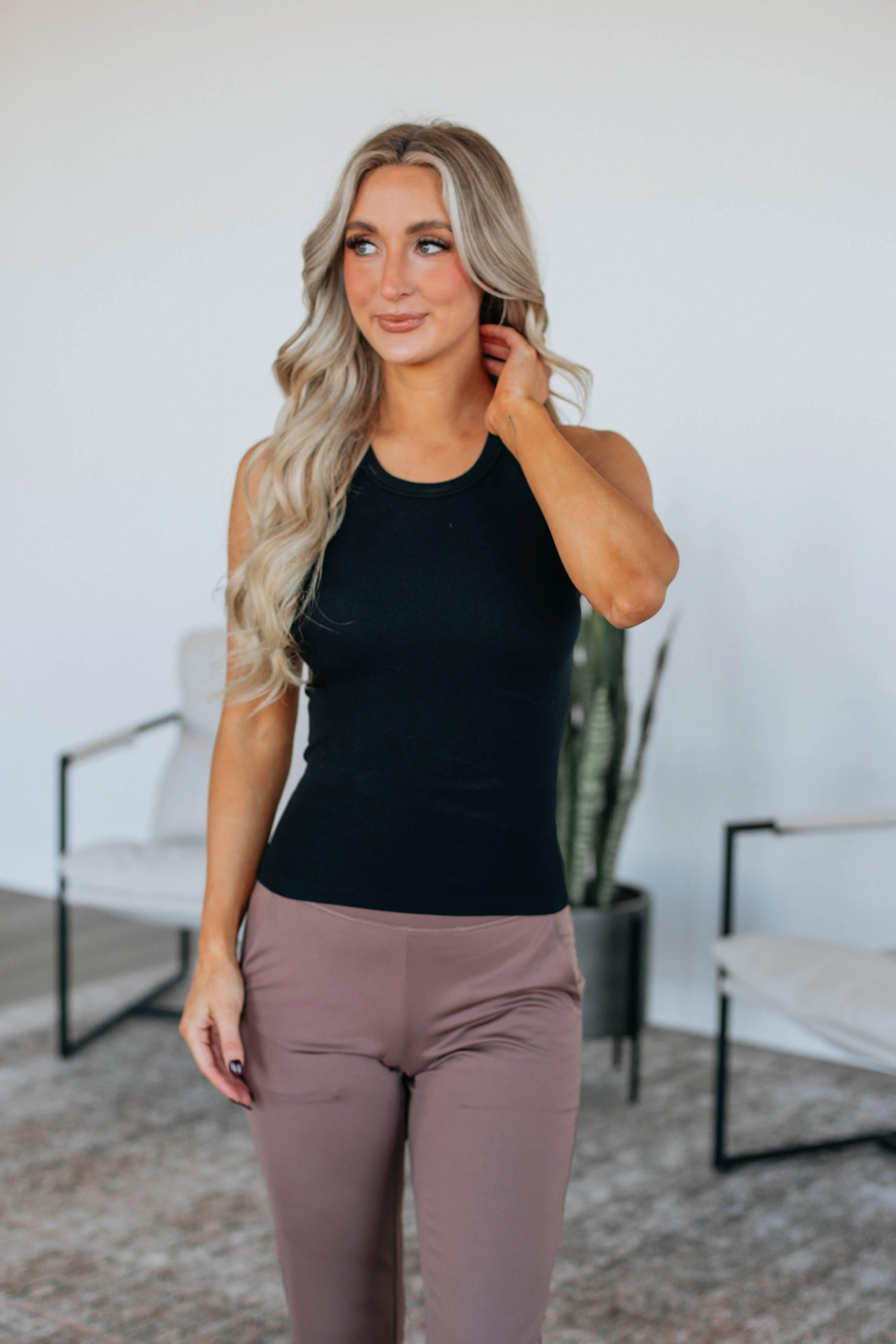Maude Ribbed Tank - Black sold by Wild Oak Boutique product image thumbnail 4