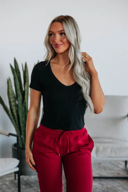 Janai Basic Top - Black sold by Wild Oak Boutique