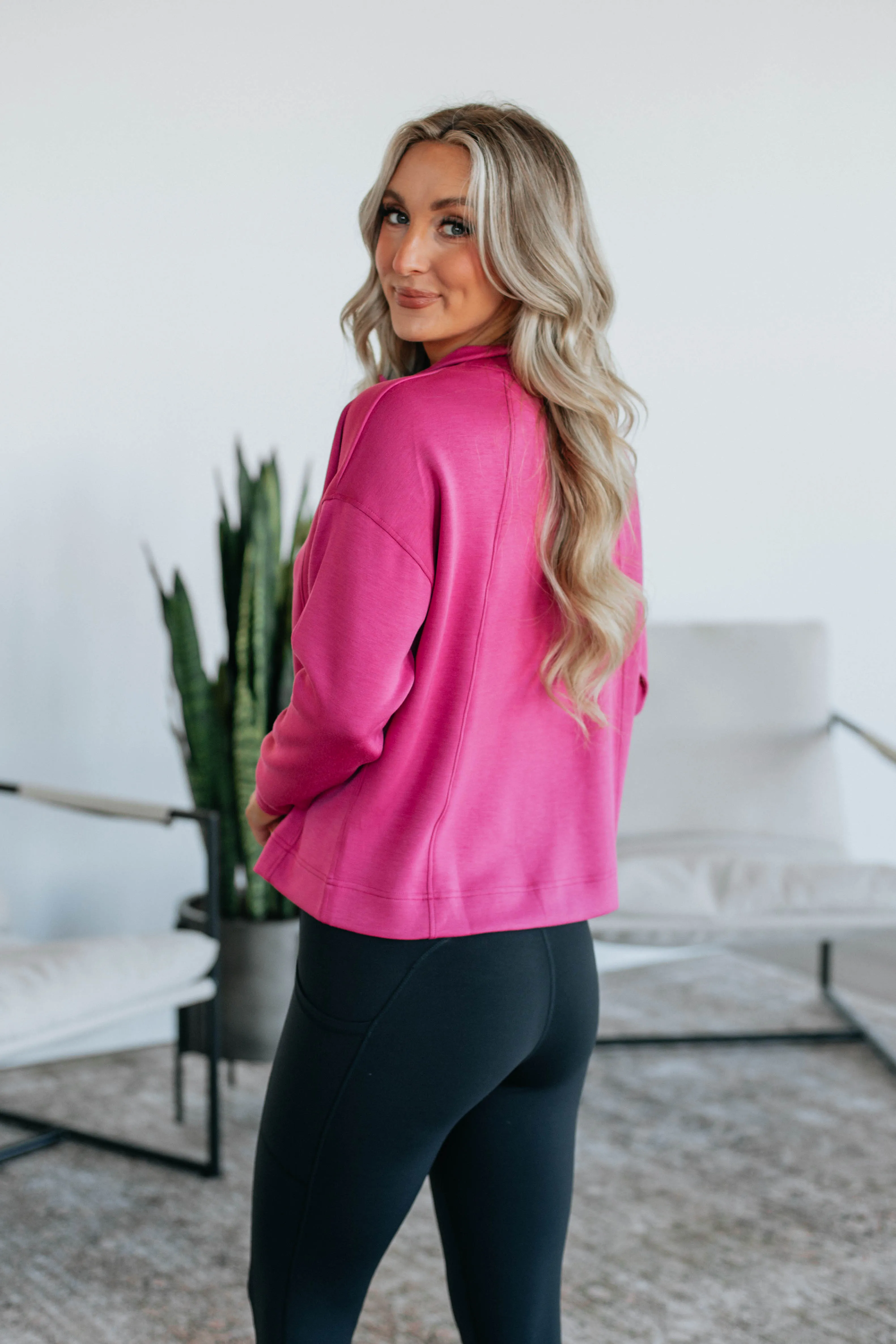 Rosanna Lounge Pullover - Raspberry sold by Wild Oak Boutique product image thumbnail 5