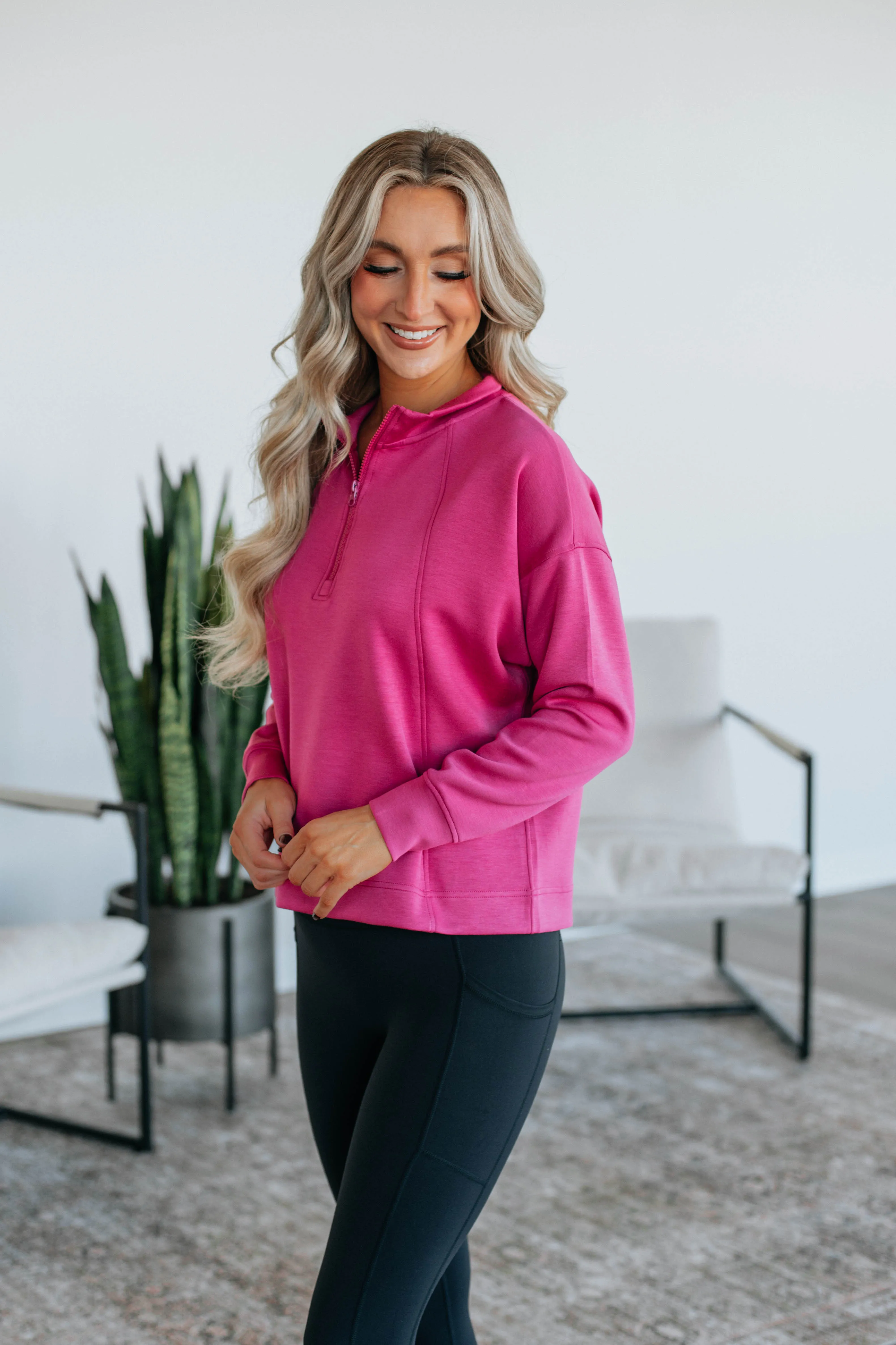 Rosanna Lounge Pullover - Raspberry sold by Wild Oak Boutique product image thumbnail 4