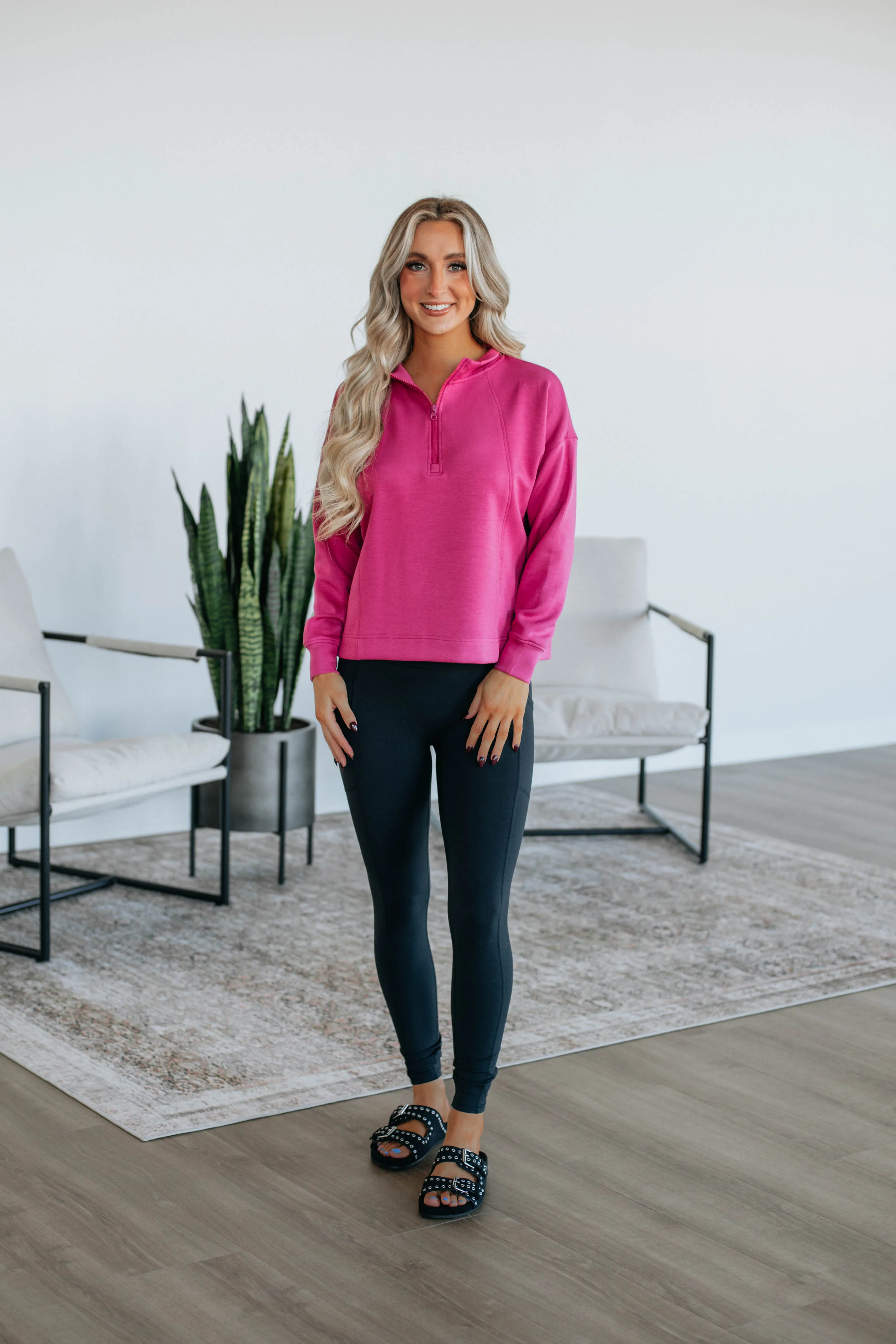 Rosanna Lounge Pullover - Raspberry sold by Wild Oak Boutique product image thumbnail 2