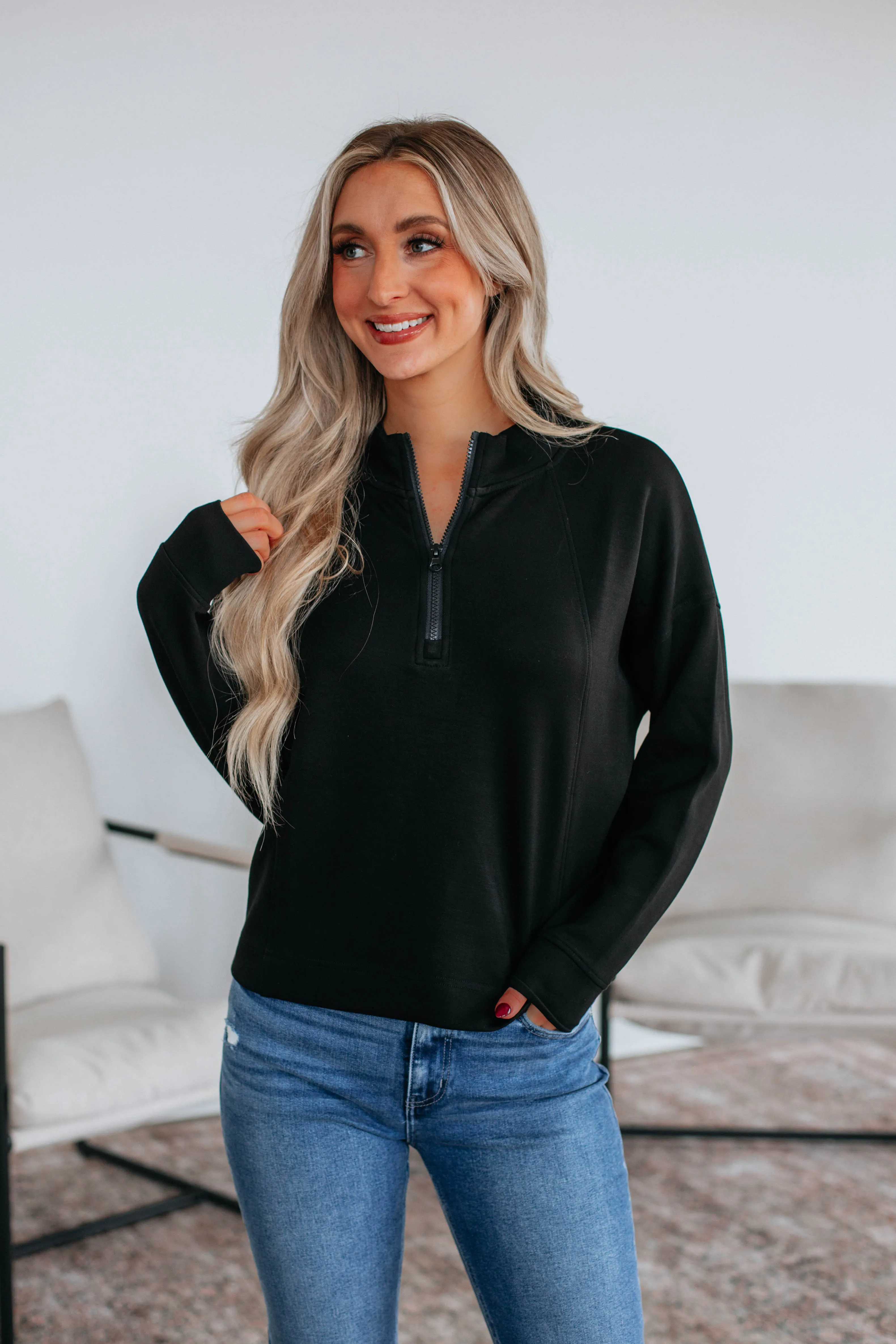 Rosanna Lounge Pullover - Black sold by Wild Oak Boutique product image thumbnail 4