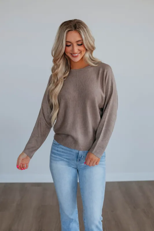 Gentry Dolman Sweater - Mocha sold by Wild Oak Boutique