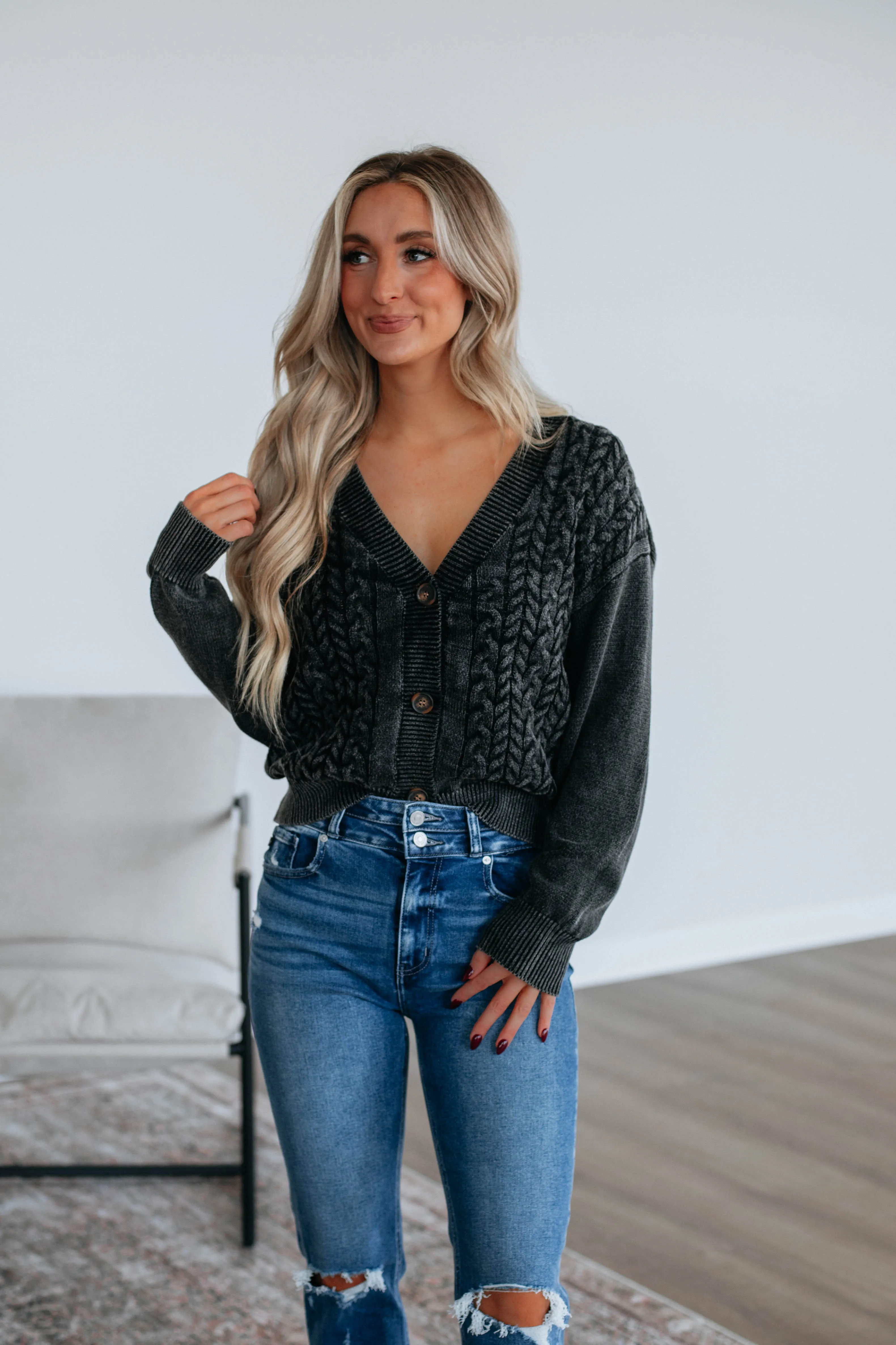 Naylah Knit Cardigan sold by Wild Oak Boutique product image thumbnail 4