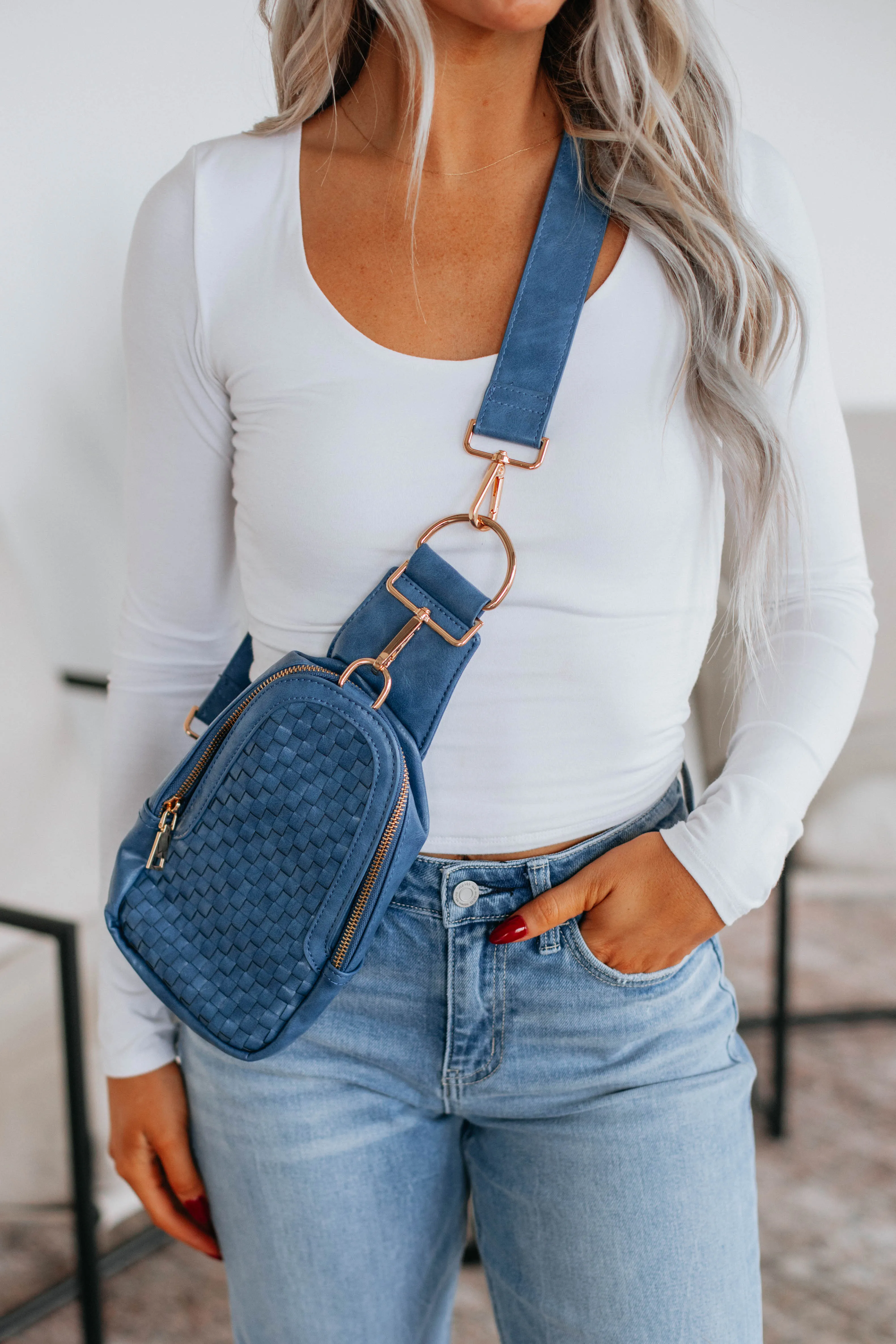 Mattie Crossbody Bag - Steel Blue sold by Wild Oak Boutique product image thumbnail 3