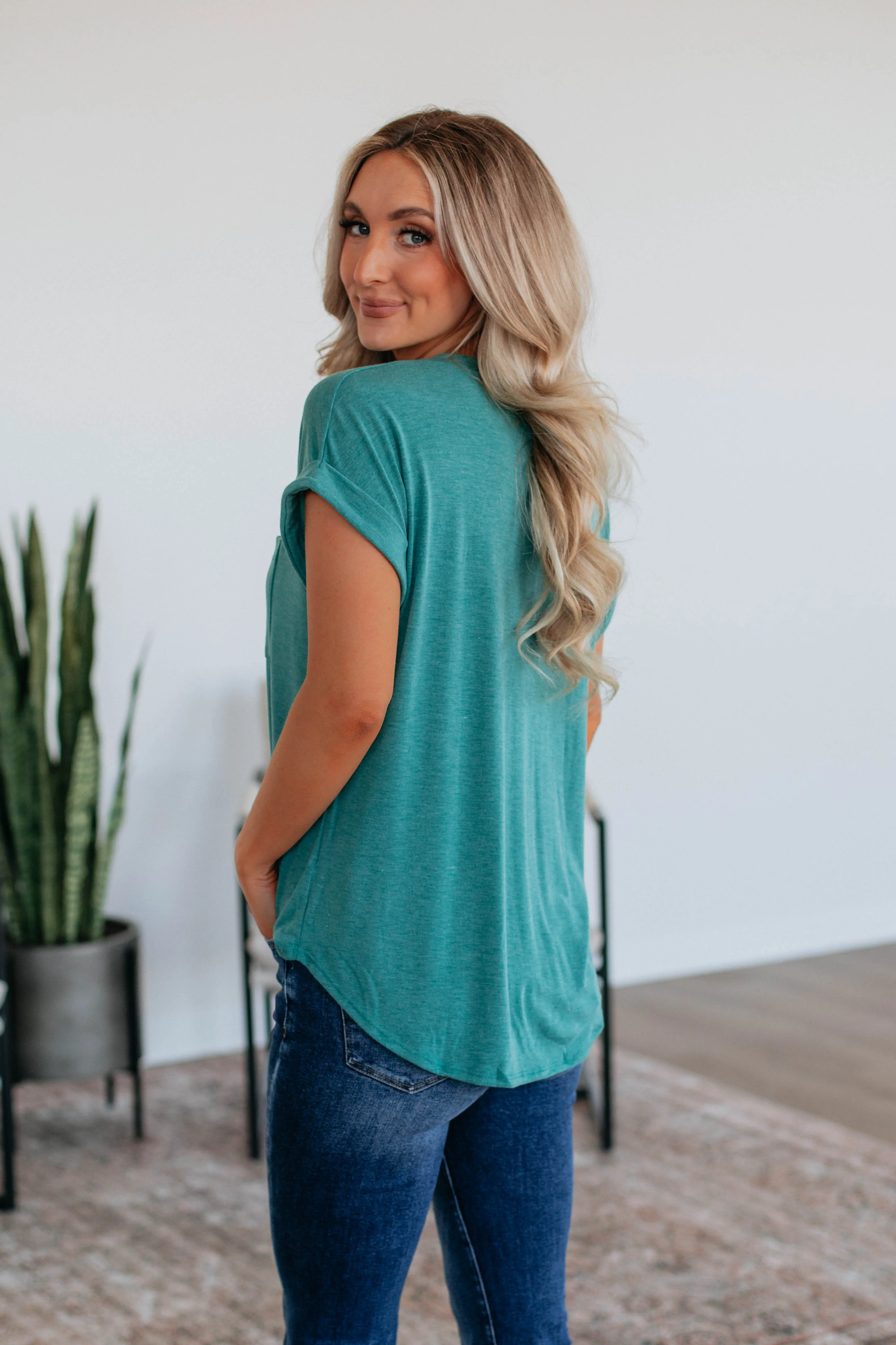 Bower Basic Tee - Jade sold by Wild Oak Boutique product image thumbnail 5