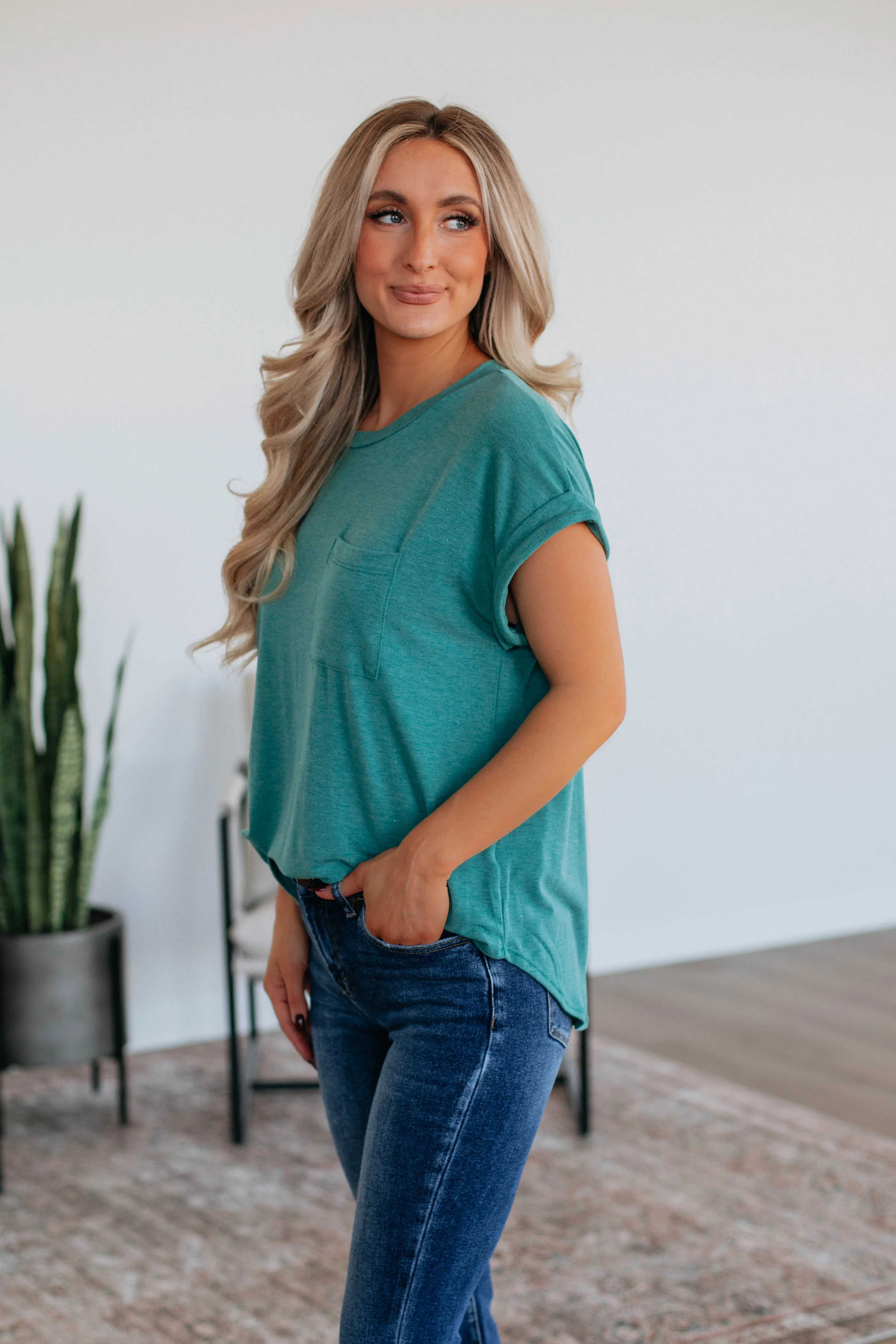 Bower Basic Tee - Jade sold by Wild Oak Boutique product image thumbnail 4