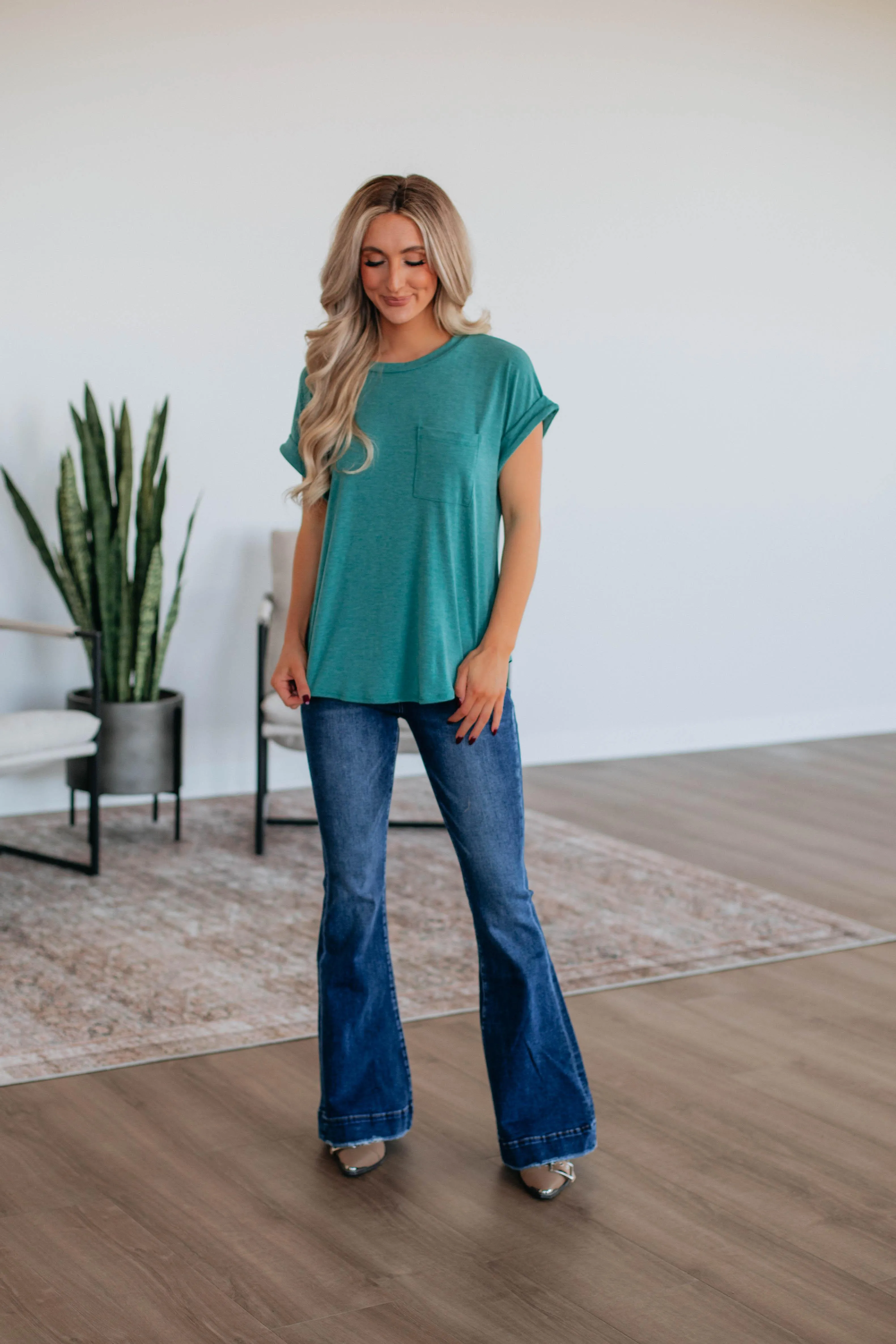 Bower Basic Tee - Jade sold by Wild Oak Boutique product image thumbnail 2