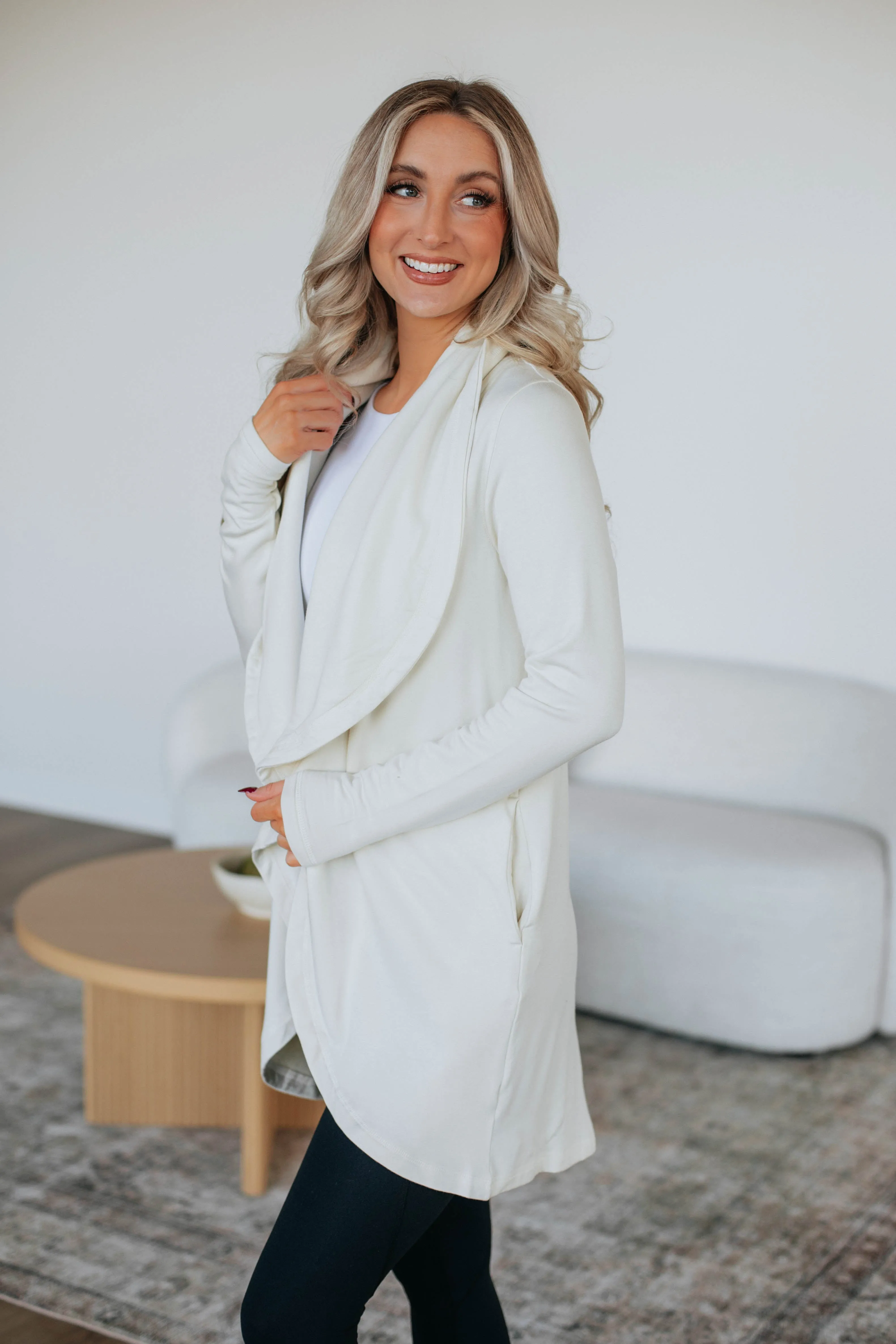 Dena Cardigan - Natural sold by Wild Oak Boutique product image thumbnail 2