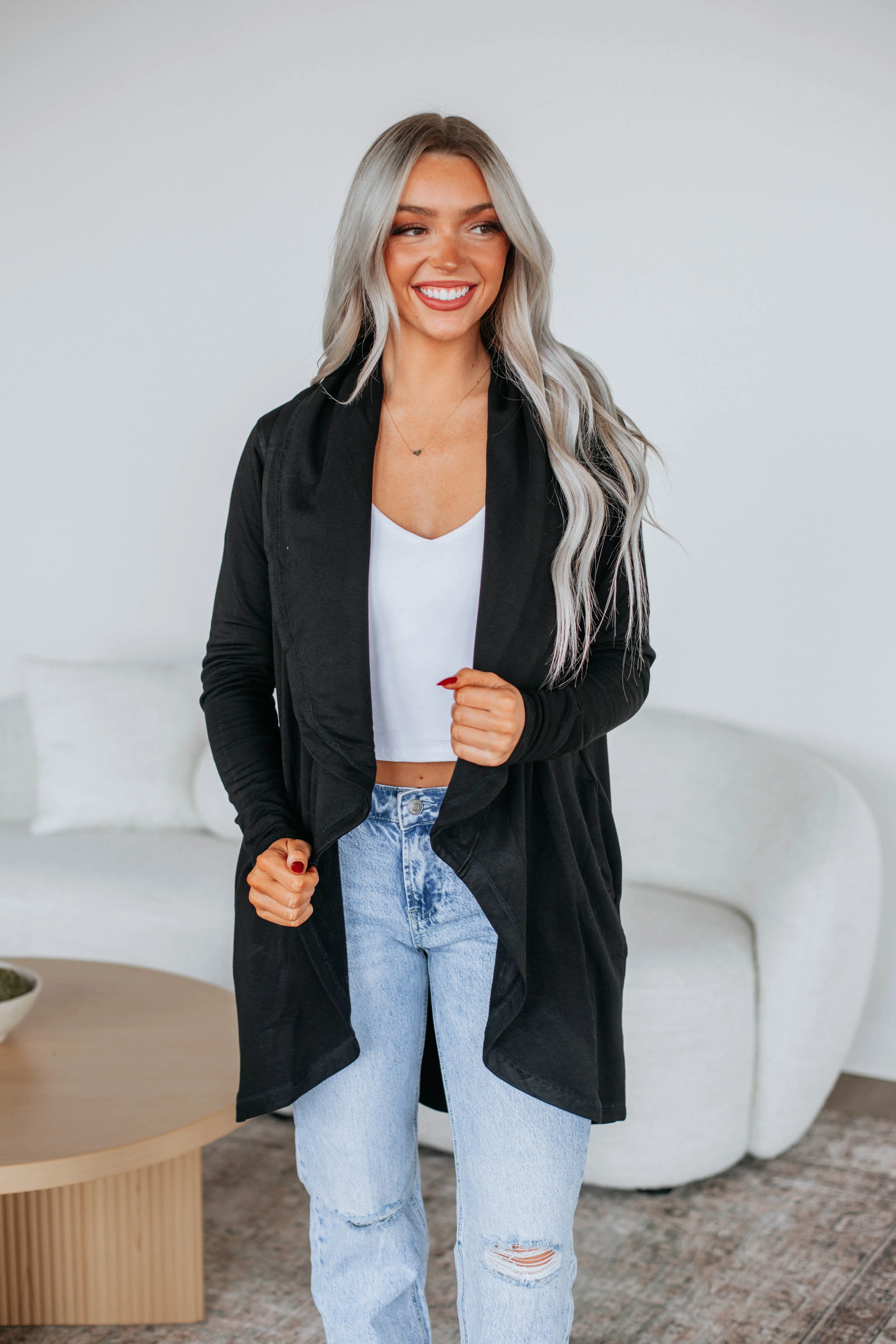 Dena Cardigan - Black sold by Wild Oak Boutique product image thumbnail 4