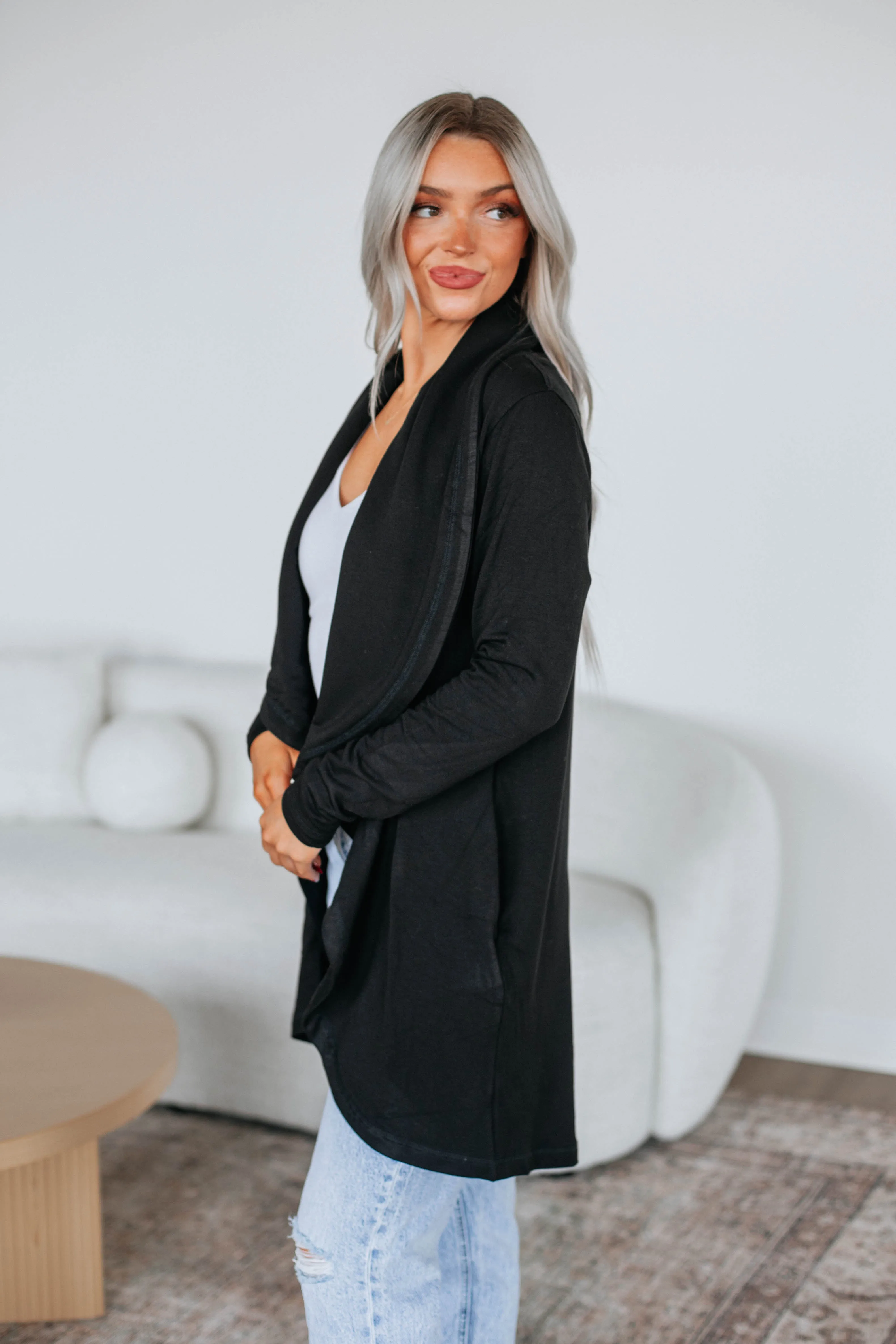 Dena Cardigan - Black sold by Wild Oak Boutique product image thumbnail 2