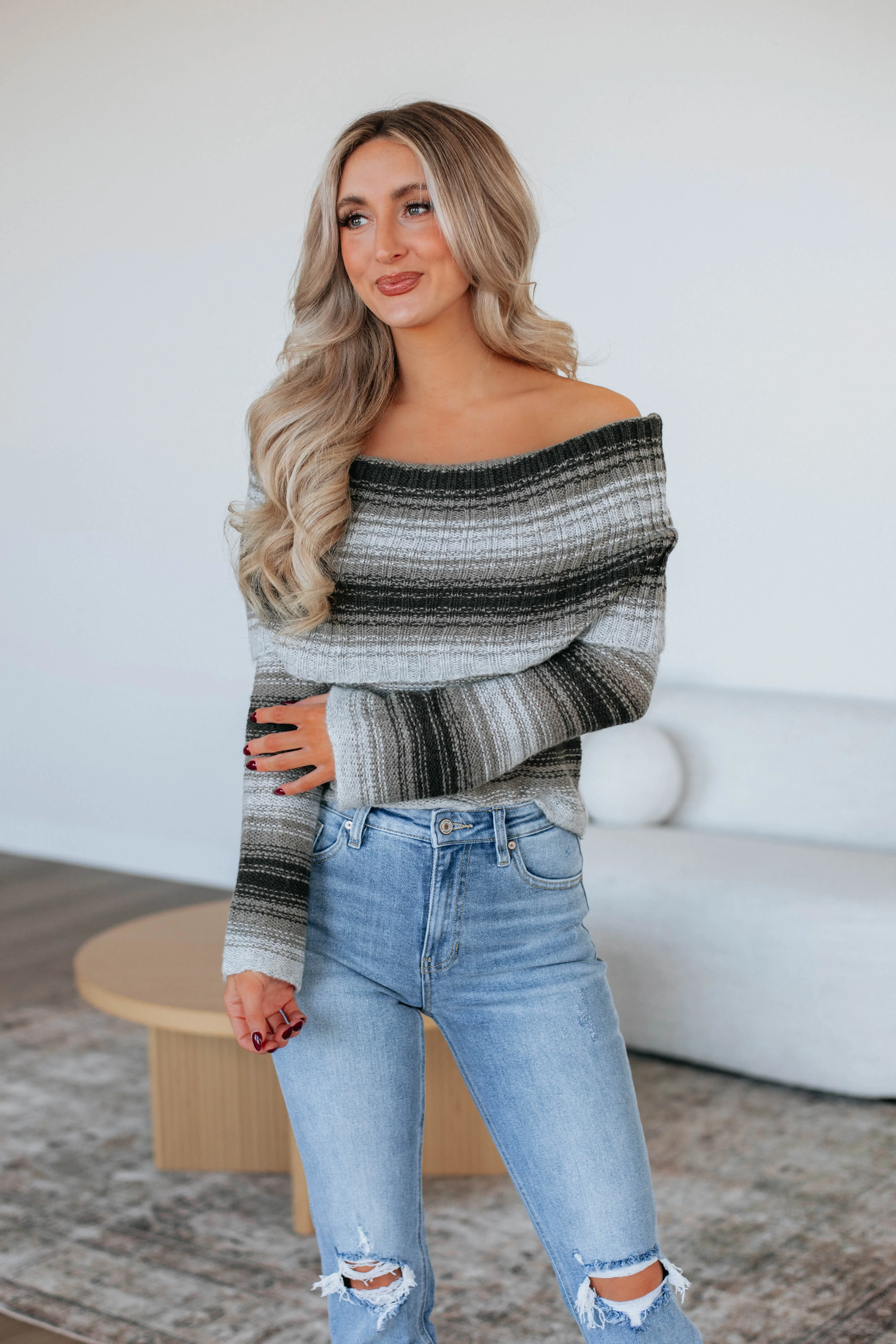 Dolan Off Shoulder Sweater sold by Wild Oak Boutique
