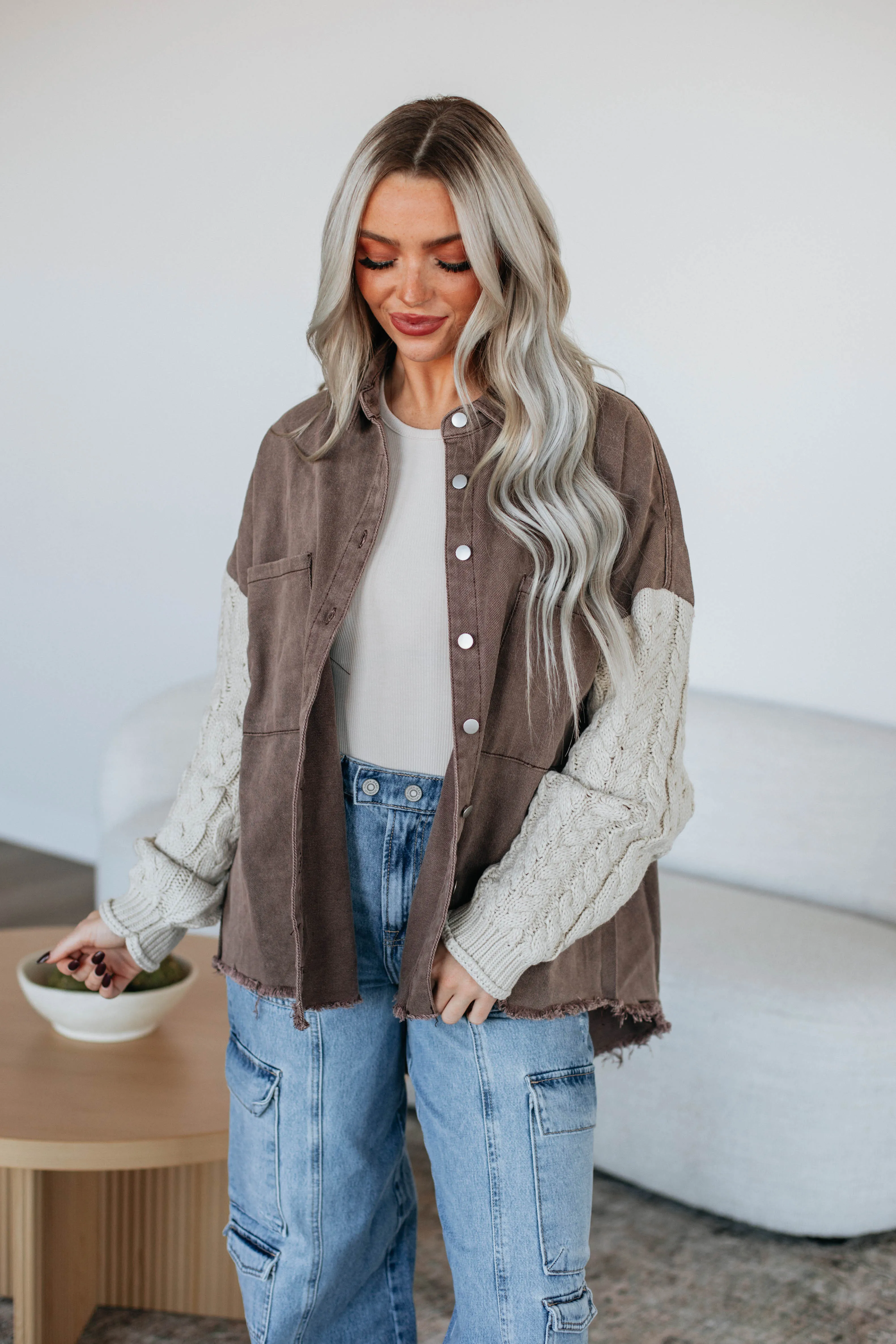 Gera Contrast Shacket sold by Wild Oak Boutique product image thumbnail 5