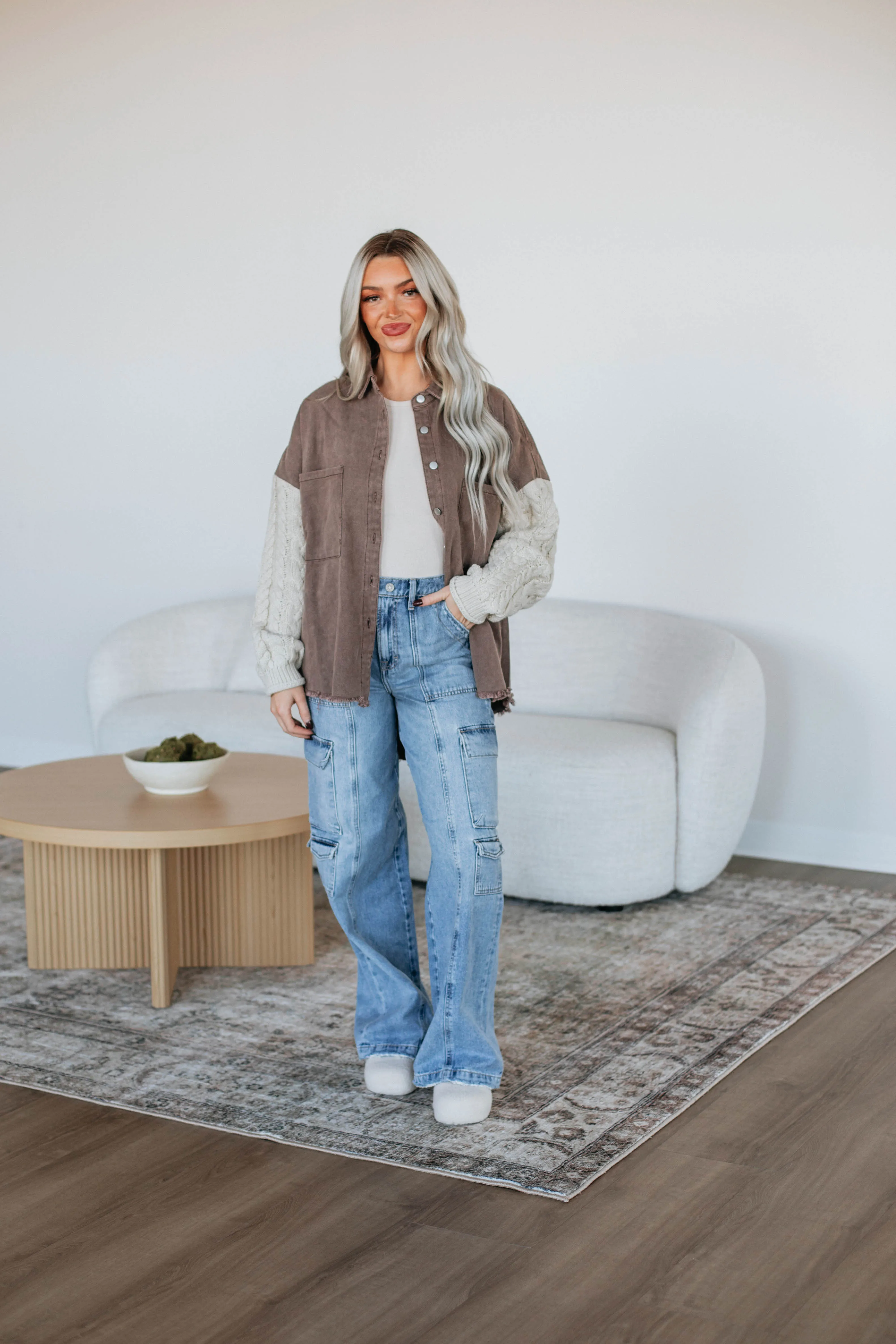 Gera Contrast Shacket sold by Wild Oak Boutique product image thumbnail 2