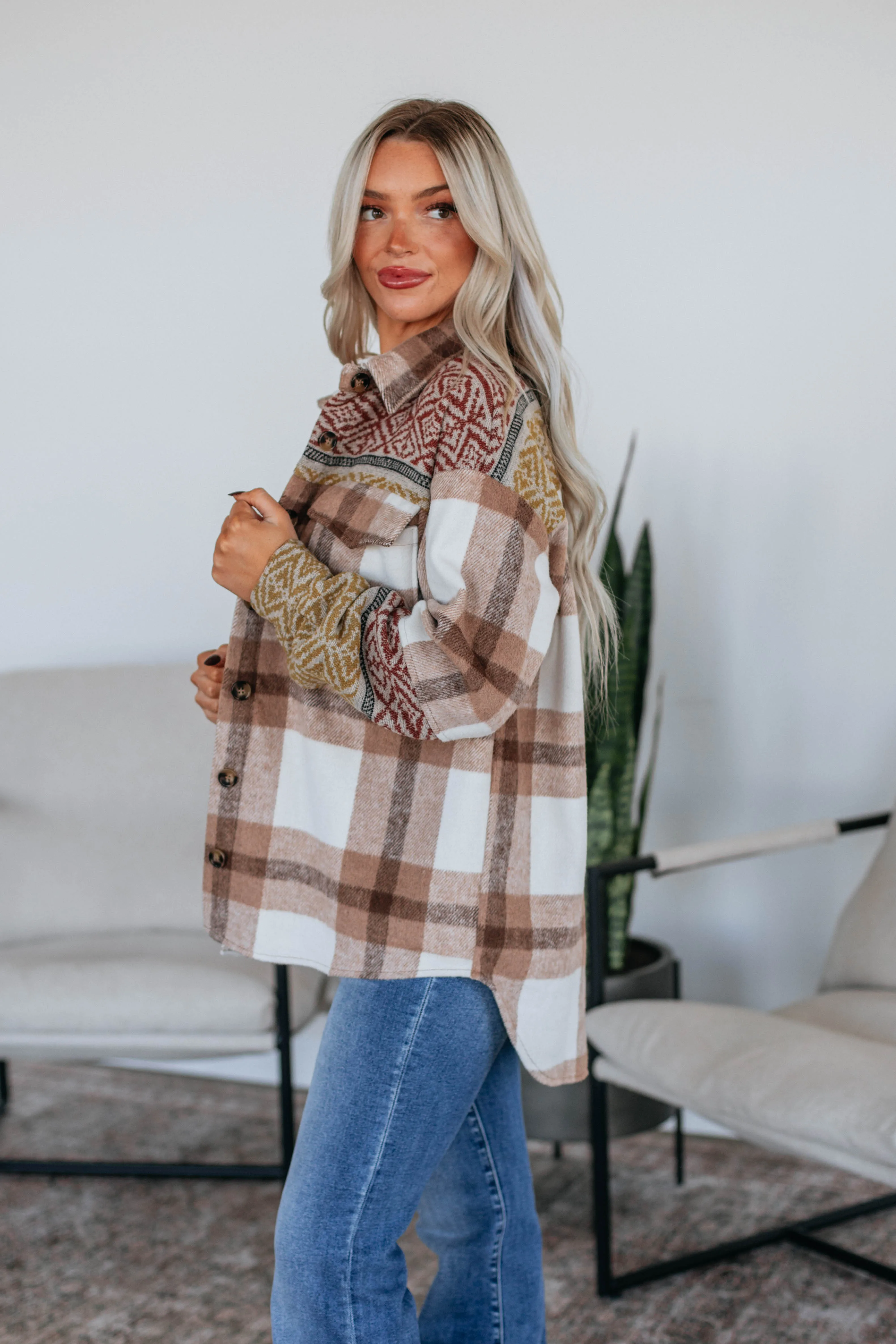 Stays Between Us Shacket sold by Wild Oak Boutique product image thumbnail 5