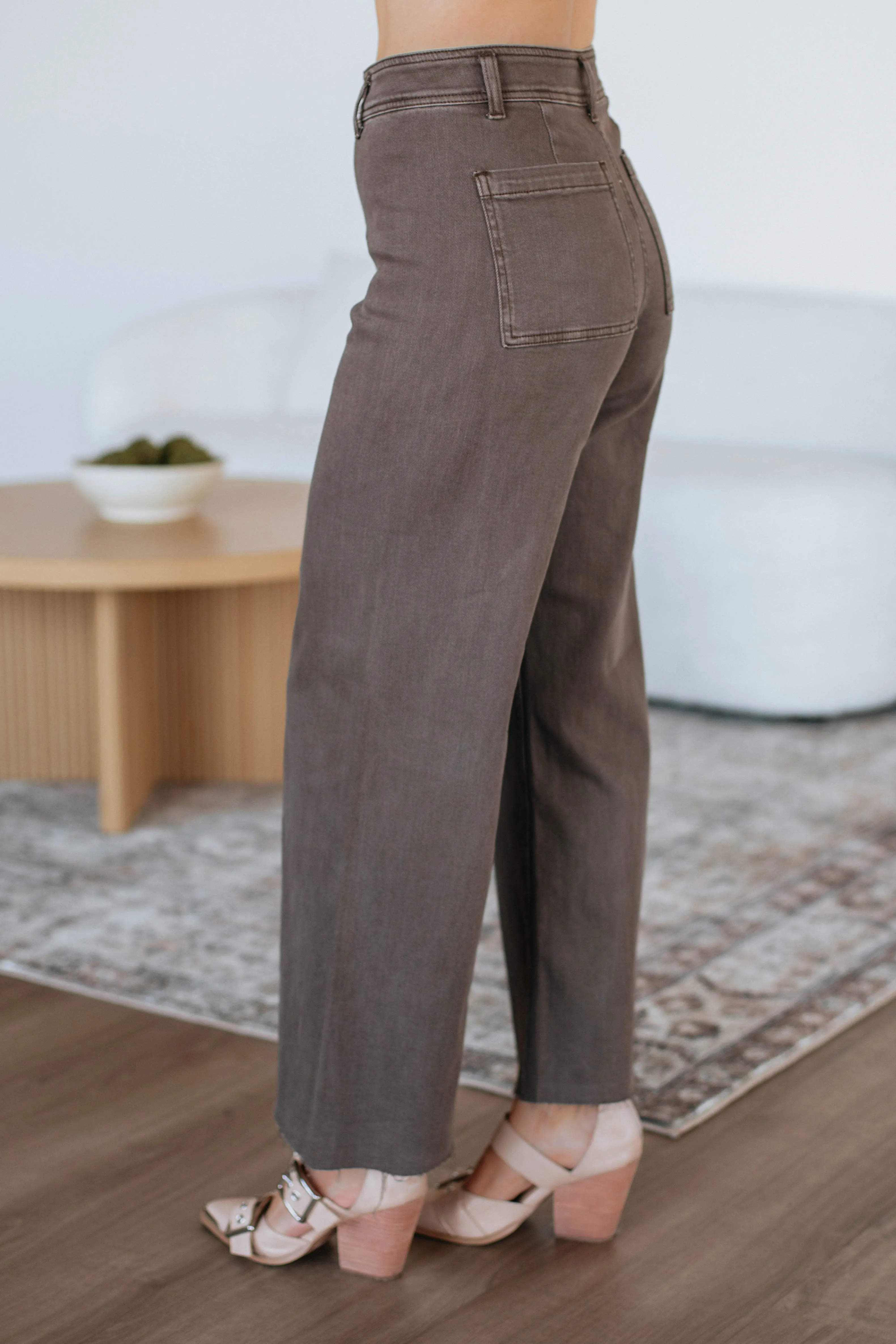 Linsley Wide Leg Pants - Mocha sold by Wild Oak Boutique product image thumbnail 5