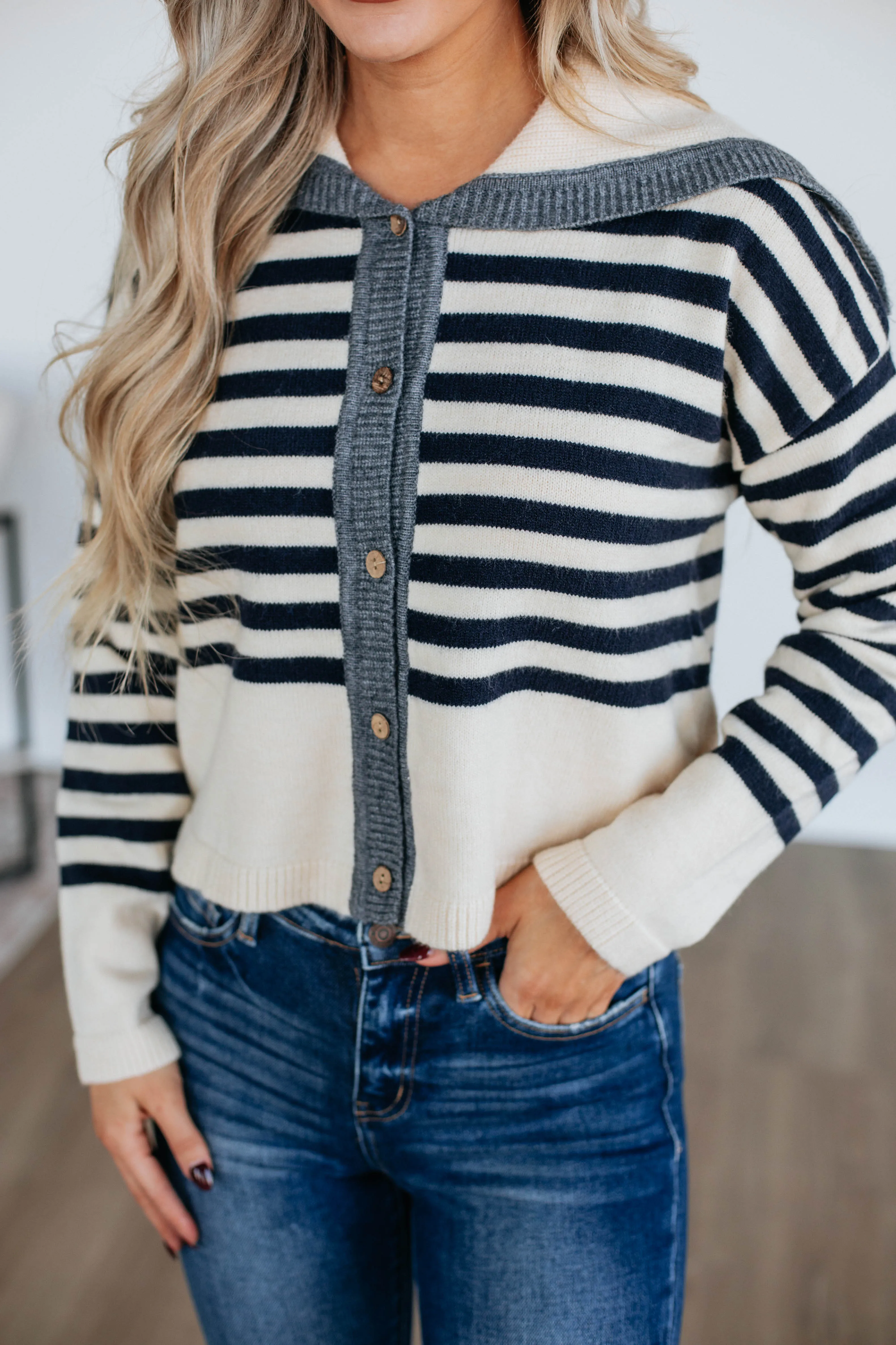 Denali Striped Cardigan sold by Wild Oak Boutique product image thumbnail 2