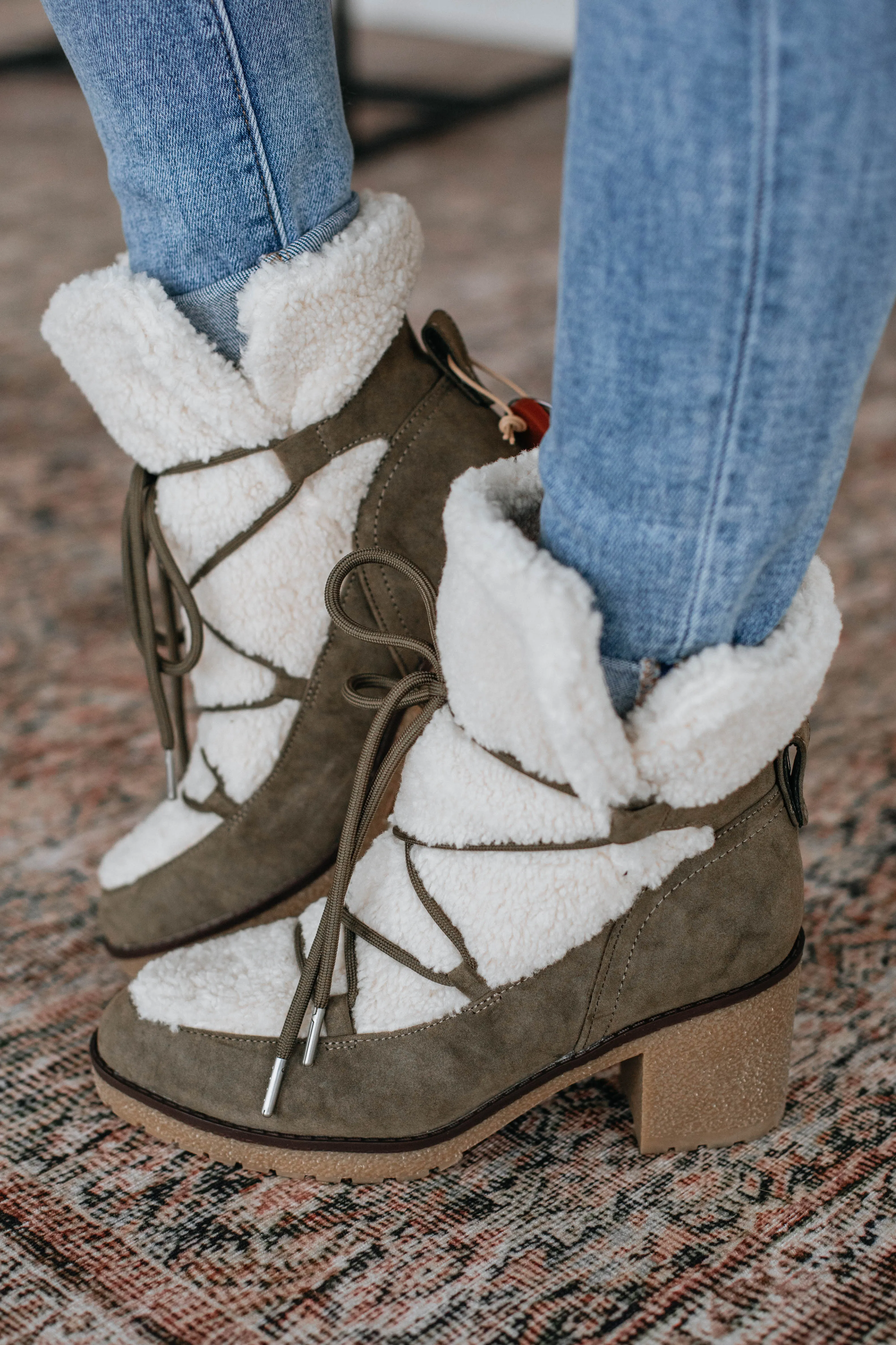 Embracing The Chill Boots - Moss sold by Wild Oak Boutique product image thumbnail 3