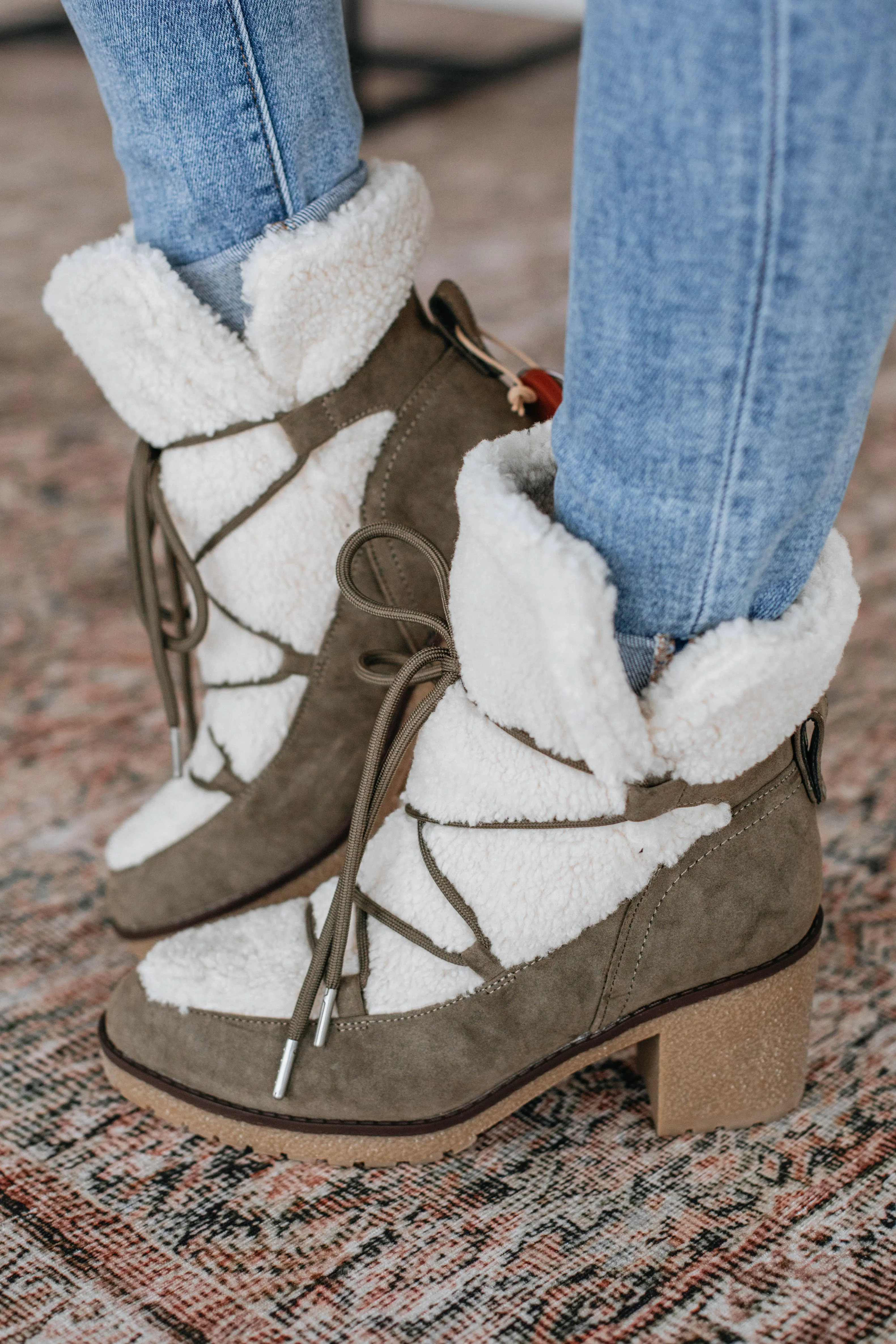 Embracing The Chill Boots - Moss sold by Wild Oak Boutique product image thumbnail 2