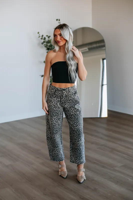 Raelynn Leopard Pants sold by Wild Oak Boutique