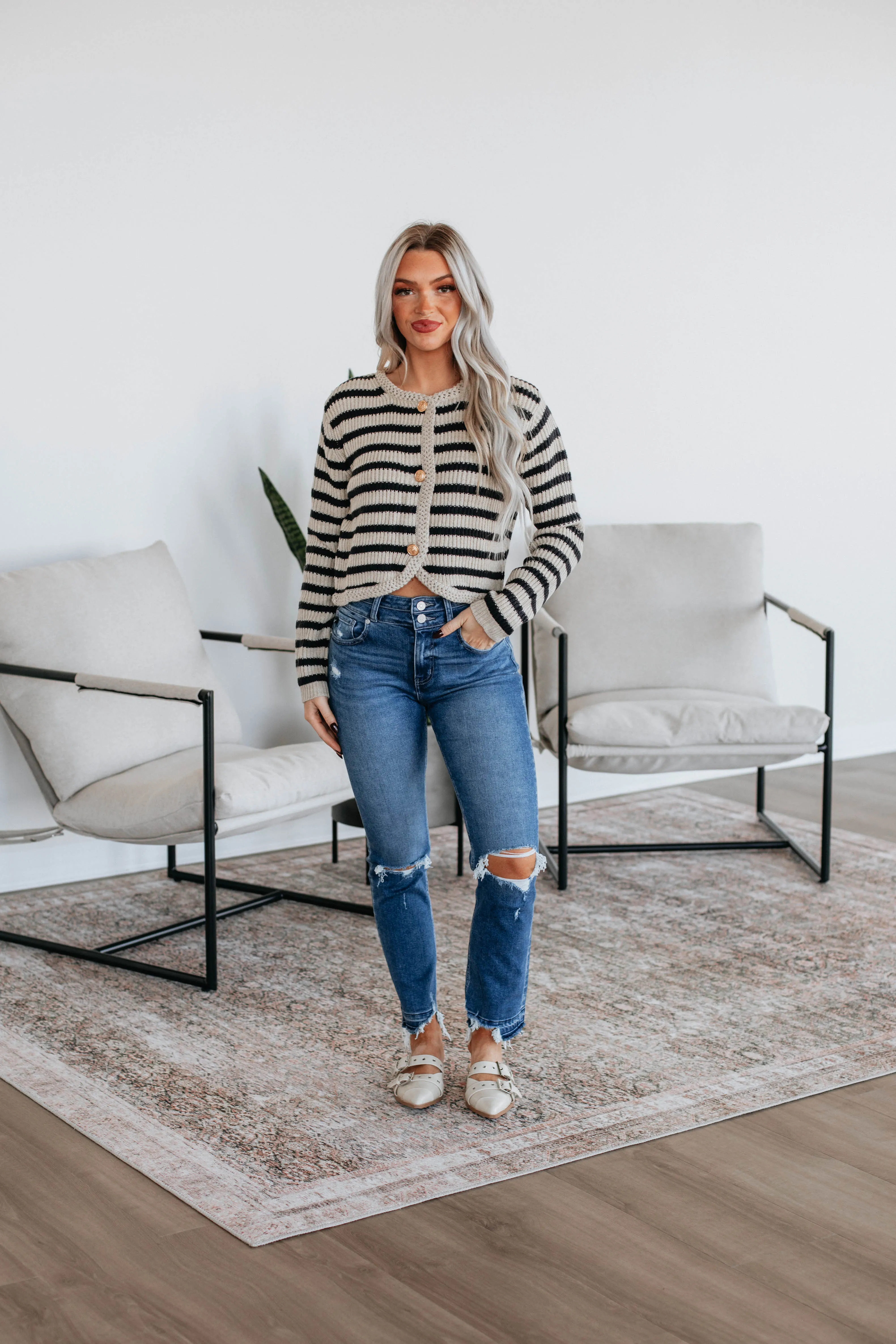 Mayson Striped Cardigan sold by Wild Oak Boutique product image thumbnail 2