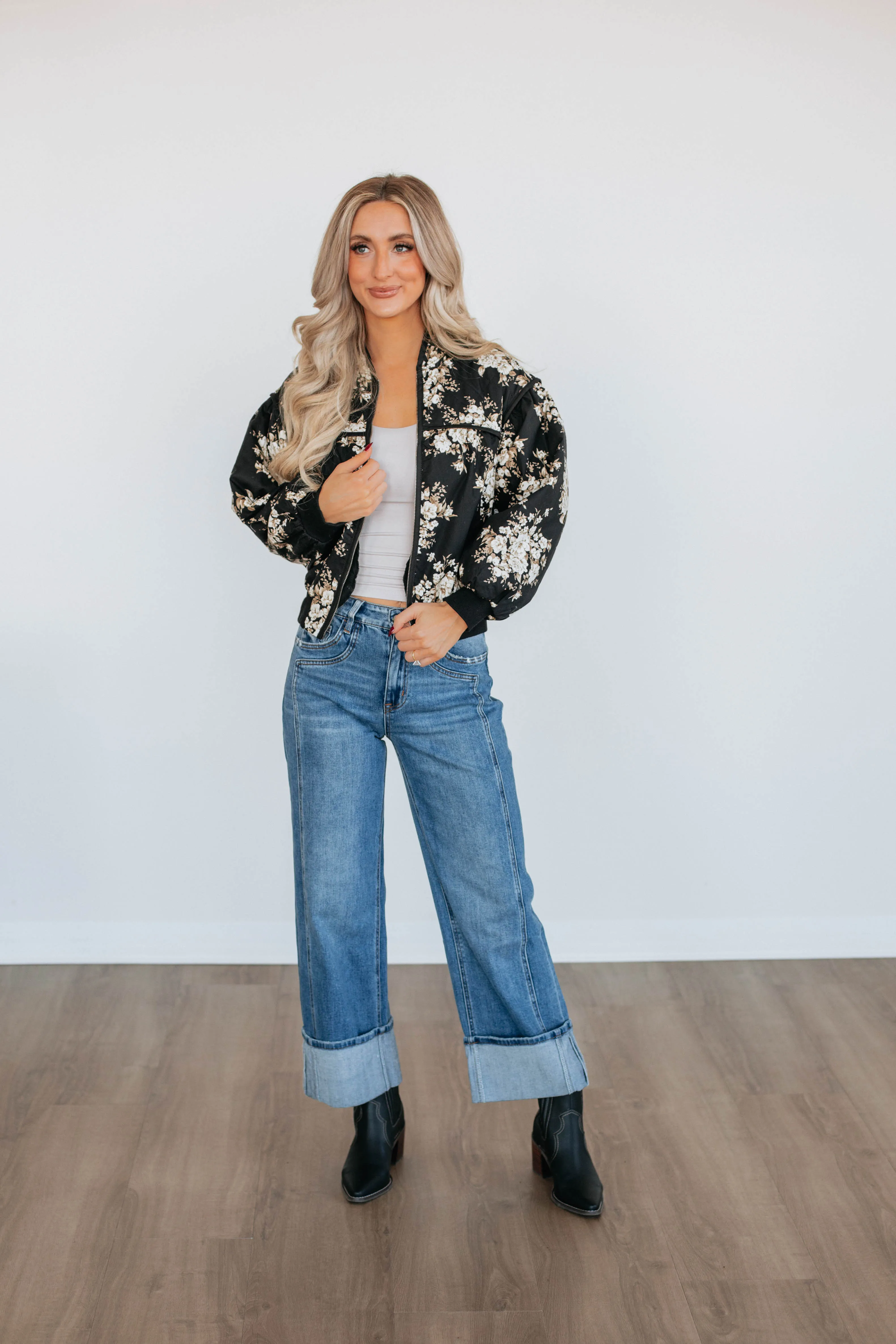 Dasha Quilted Bomber Jacket - Black sold by Wild Oak Boutique product image thumbnail 5