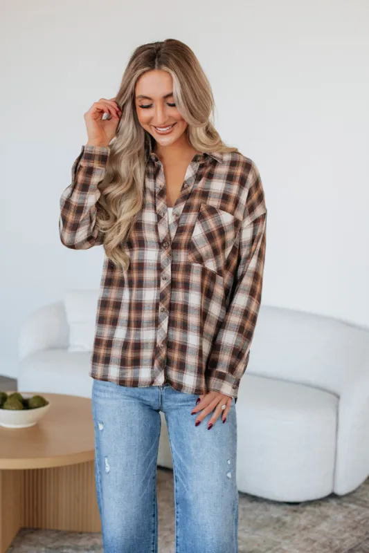Cyrus Flannel Top sold by Wild Oak Boutique