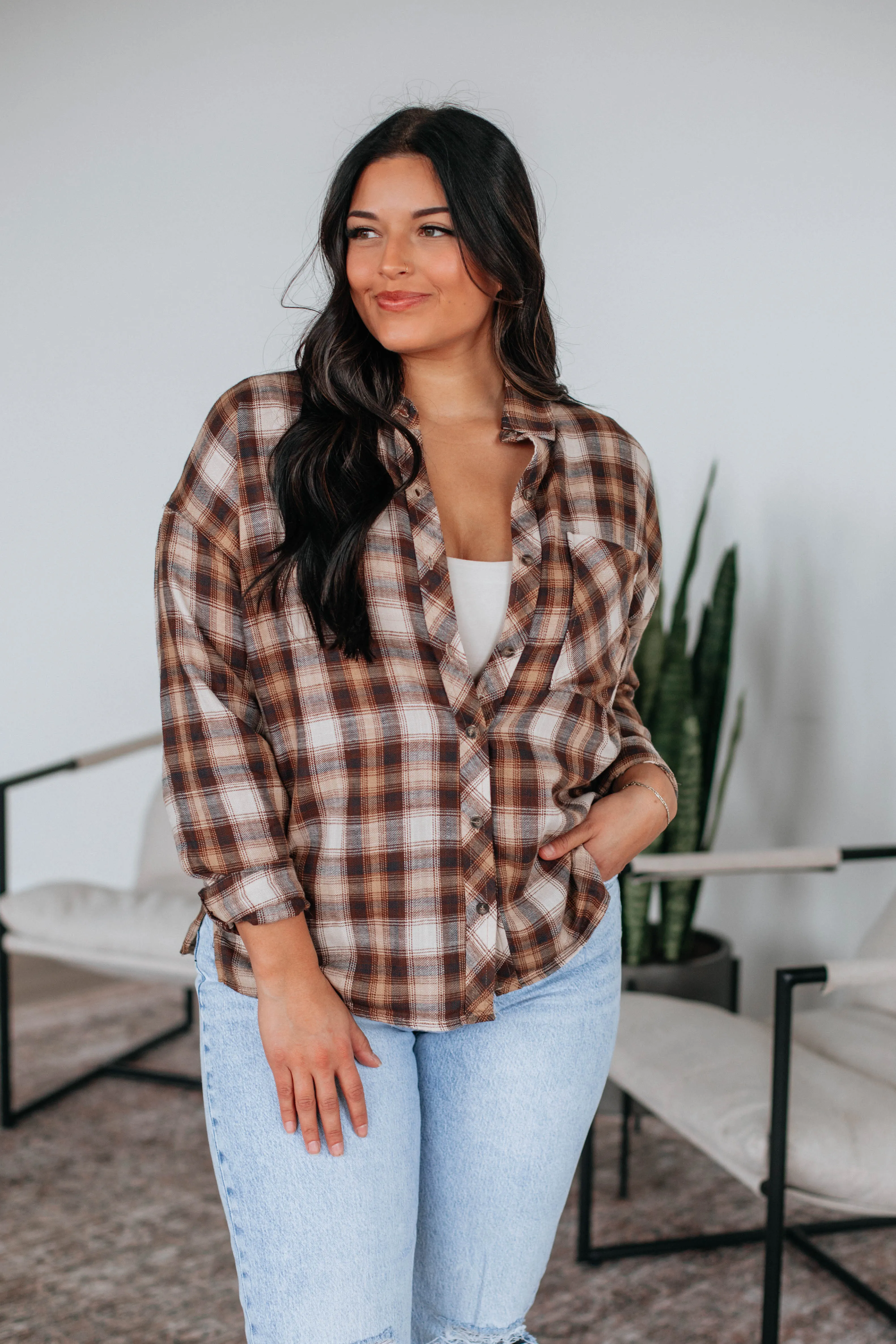 Cyrus Flannel Top sold by Wild Oak Boutique product image thumbnail 4
