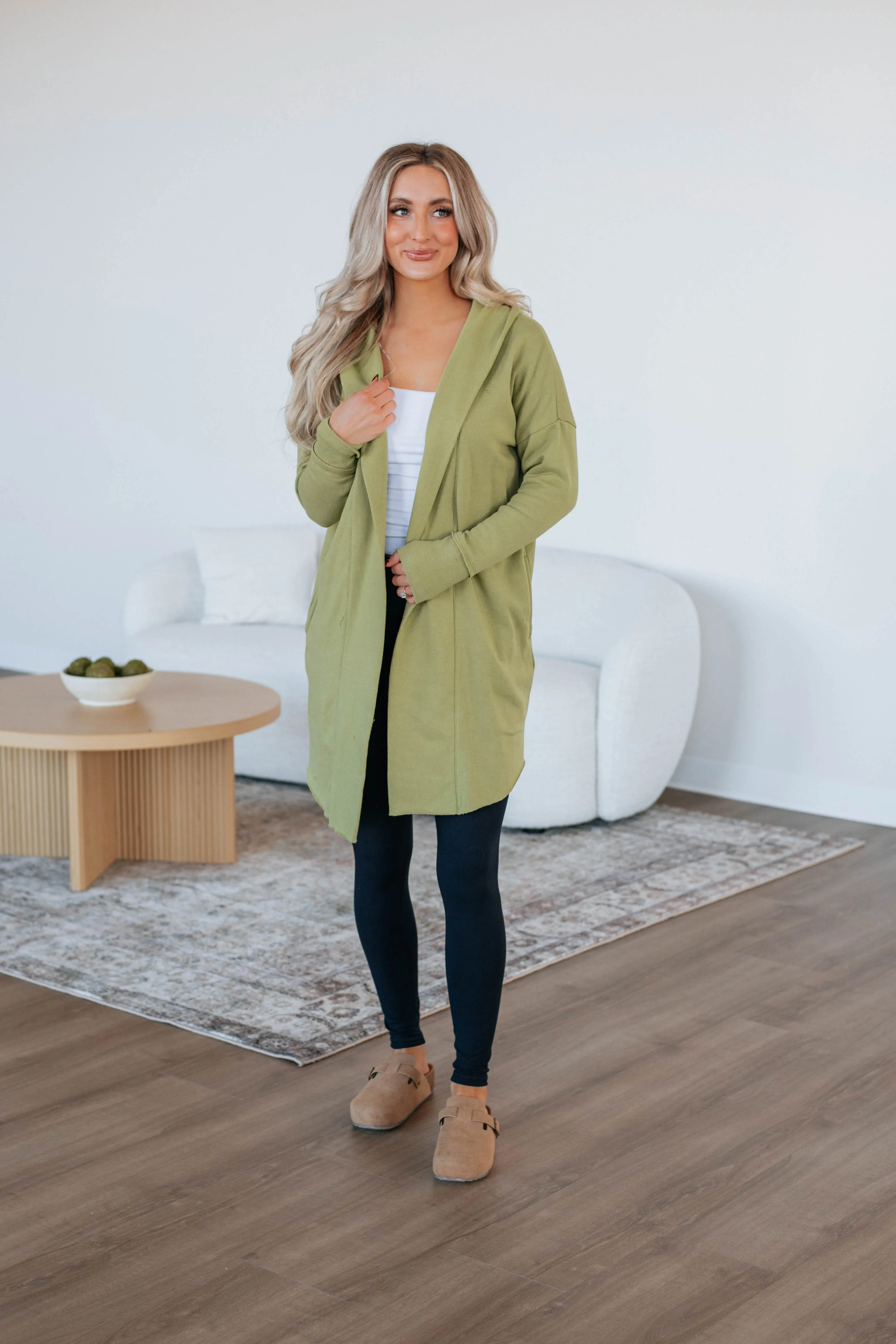 Rebekah Cardigan - Avocado sold by Wild Oak Boutique product image thumbnail 2