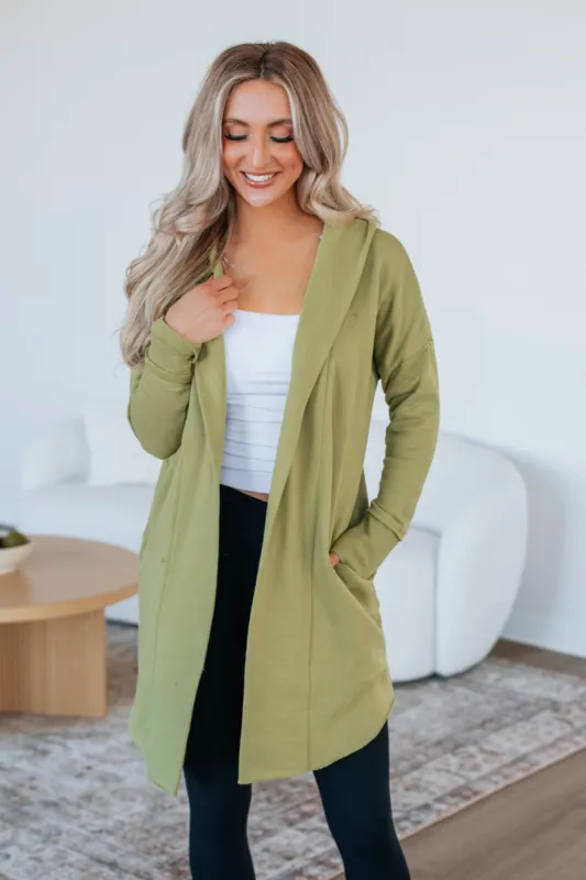 Rebekah Cardigan - Avocado sold by Wild Oak Boutique